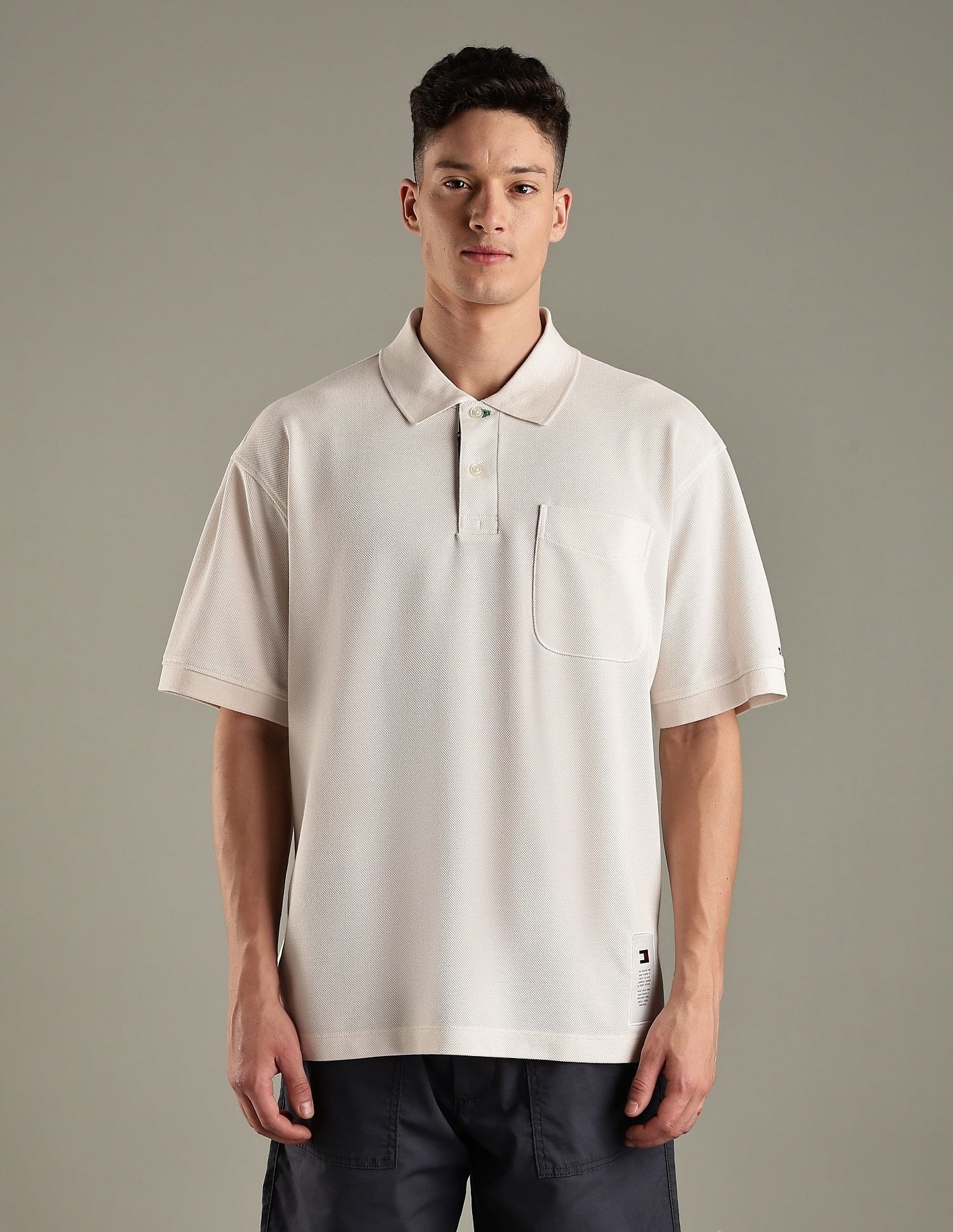 Tommy Hilfiger Solid Regular-Fit Cotton Polo Shirt