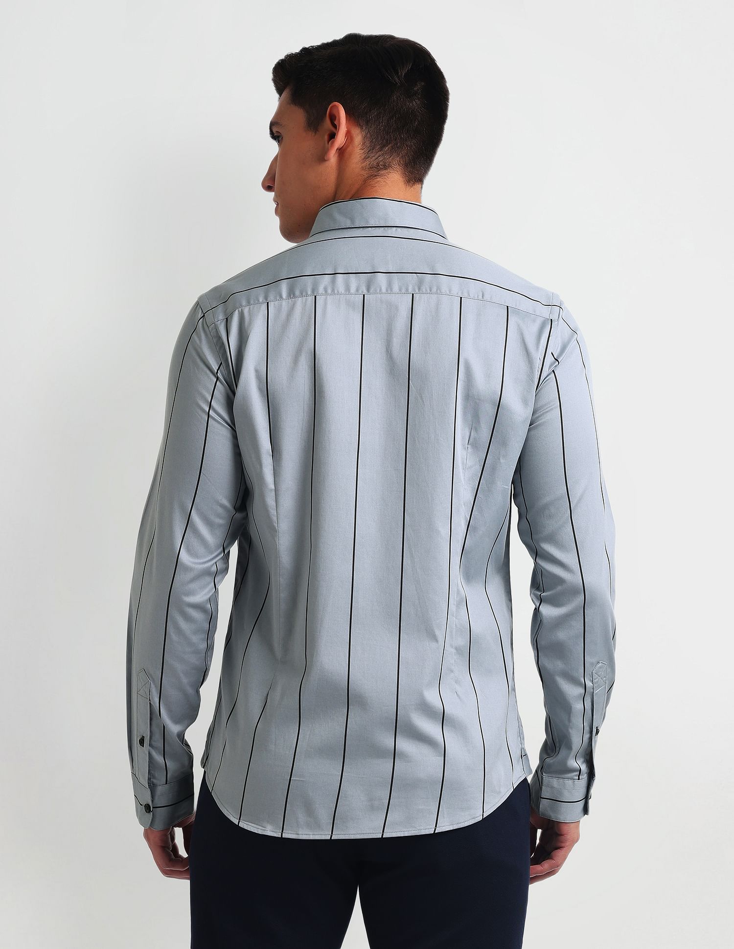 U.S. Polo Assn. Denim Co. Vertical Stripe Slim Shirt