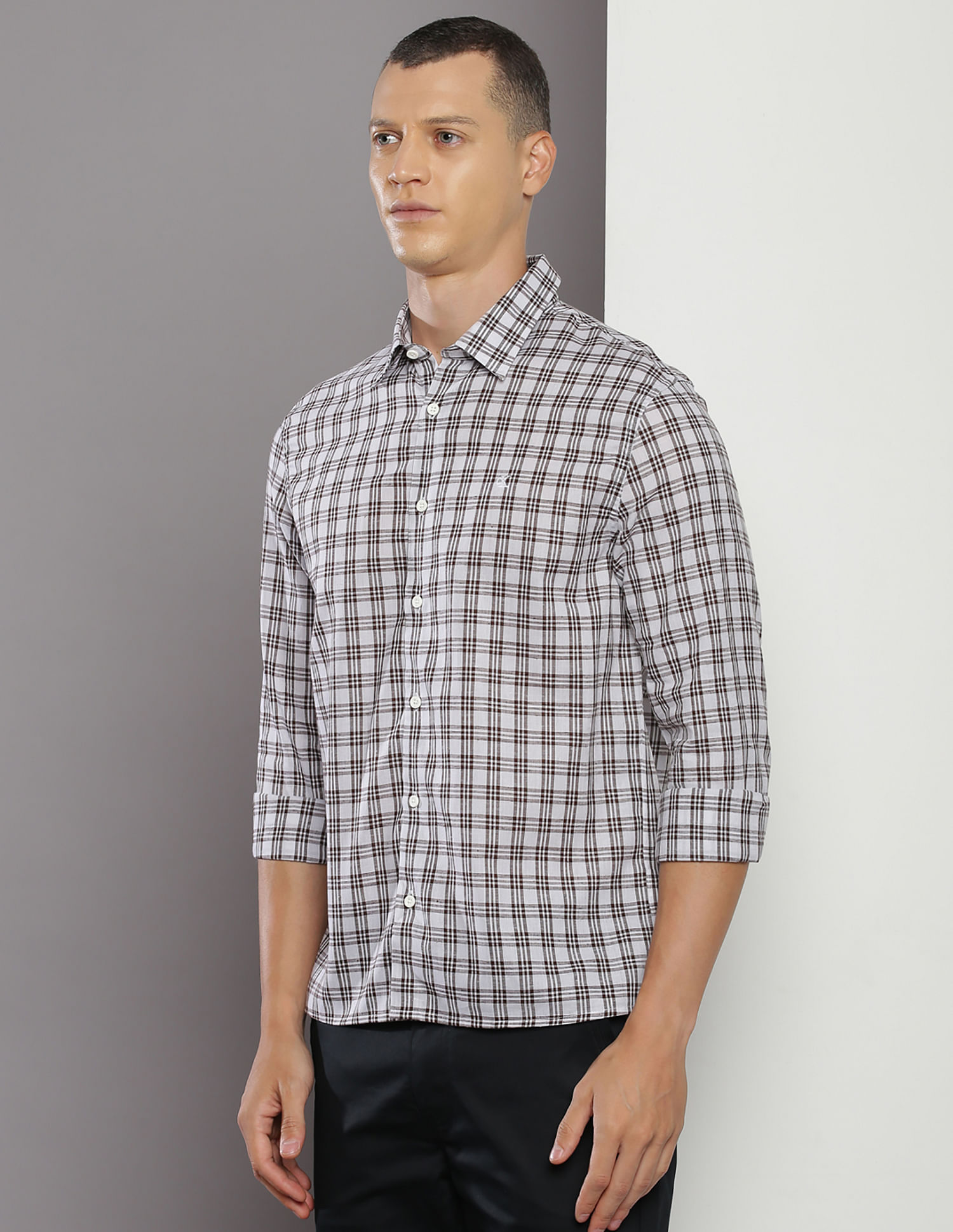 Calvin Klein Jeans Tartan Check Linen Shirt