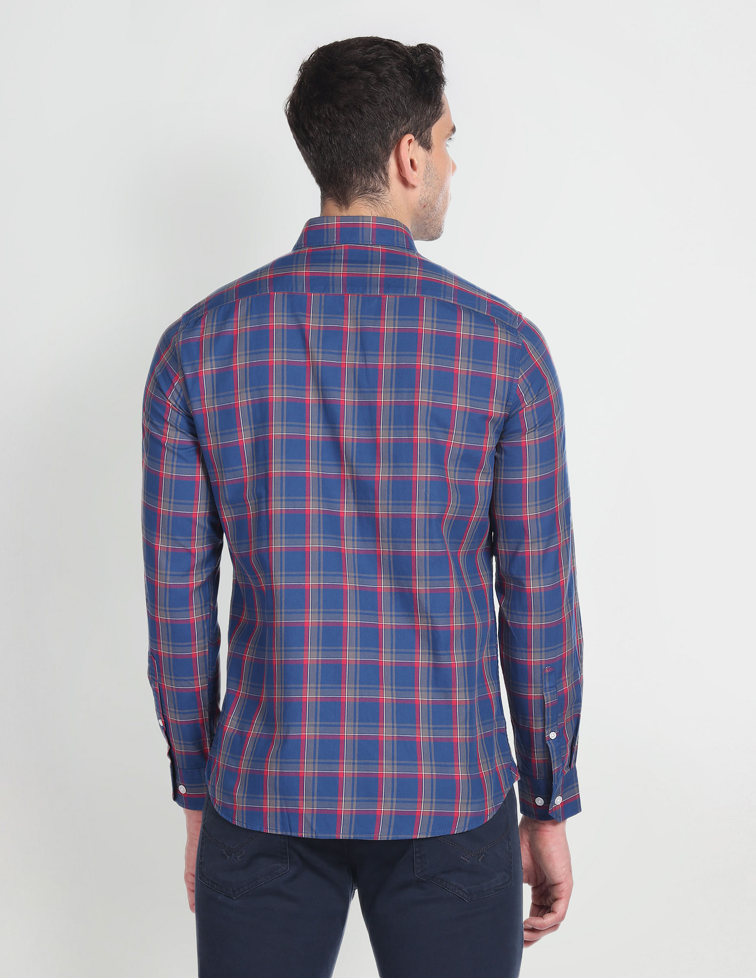 Arrow Sports Tartan Check Casual Shirt