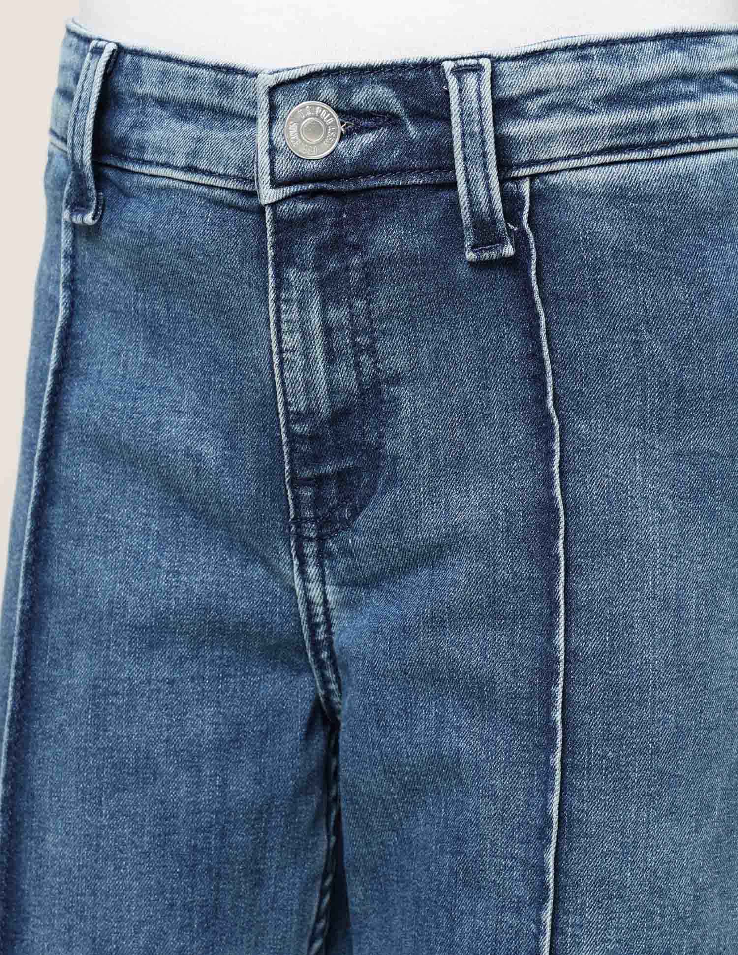 U.S. Polo Assn. Kids Girls Mid Rise Bootcut Jeans