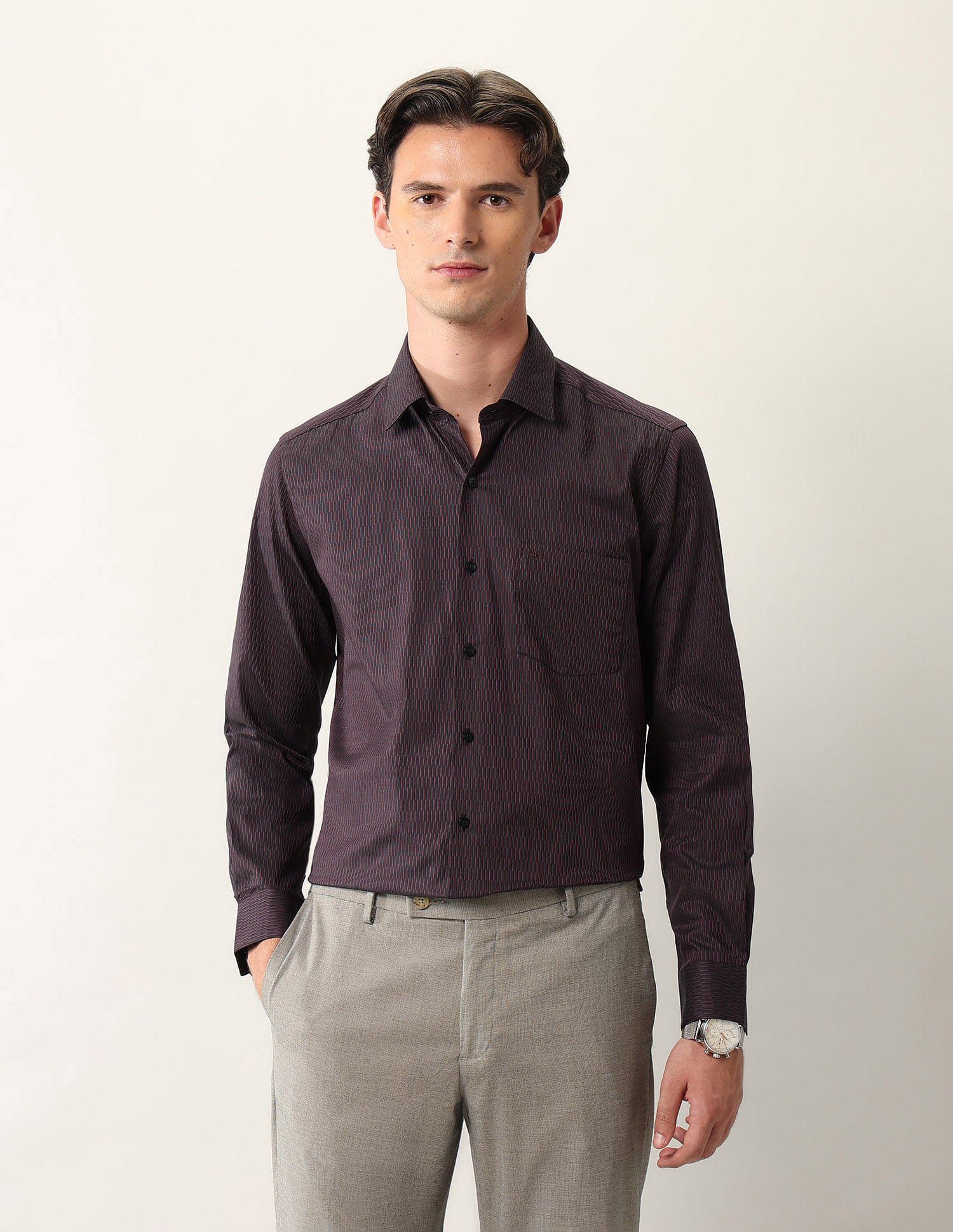 Arrow Manhattan Slim Fit Pure Cotton Ceremonial Shirt