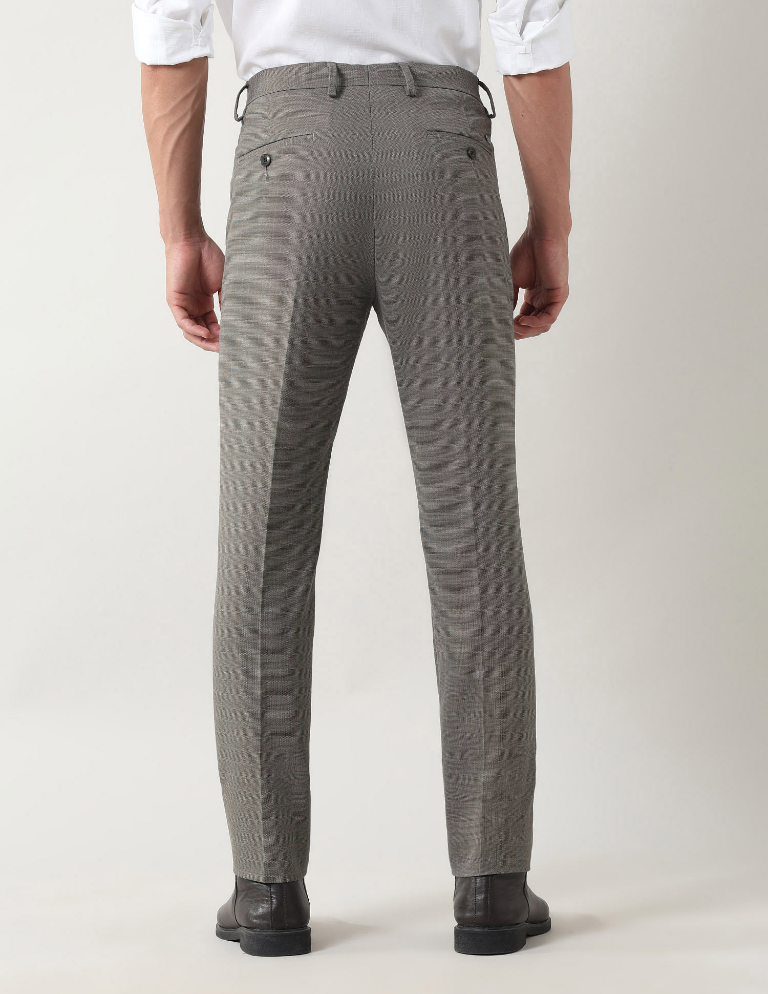 Arrow Slim Fit Checked Trousers