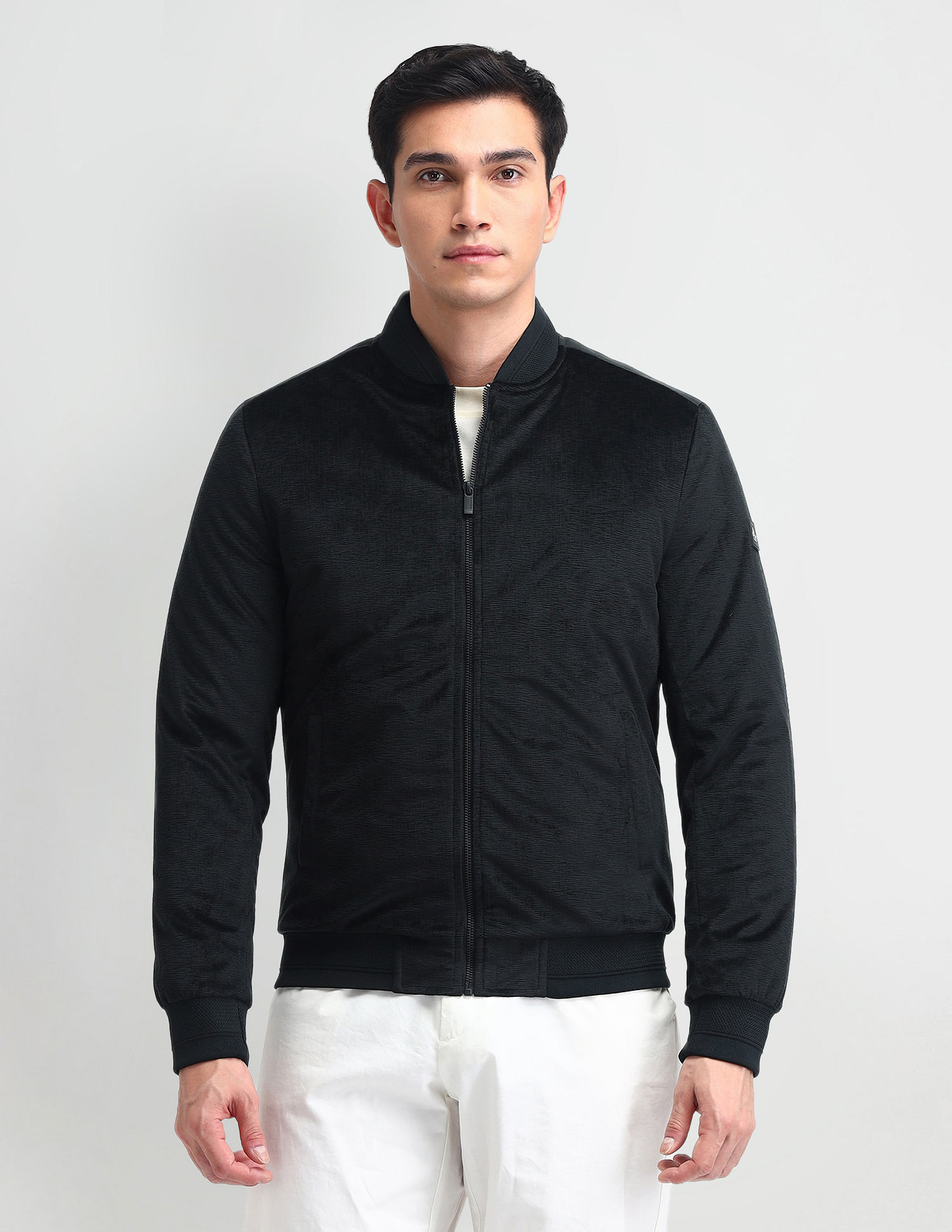 Arrow Sport Stand Neck Bomber Jacket