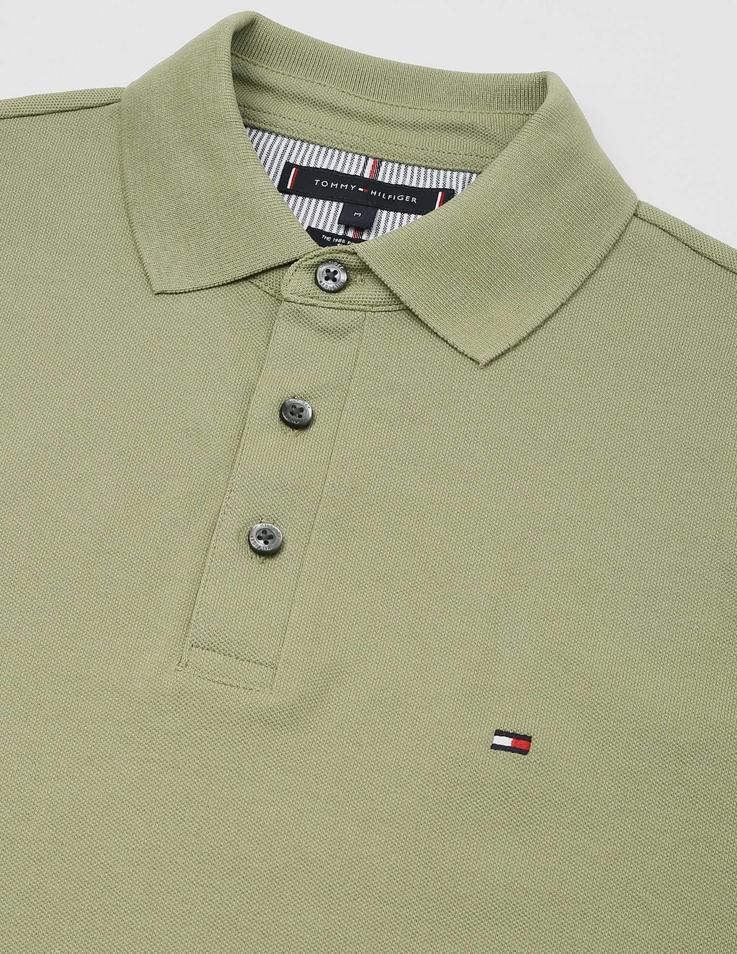 Tommy Hilfiger Solid Slim-Fit Cotton Polo Shirt