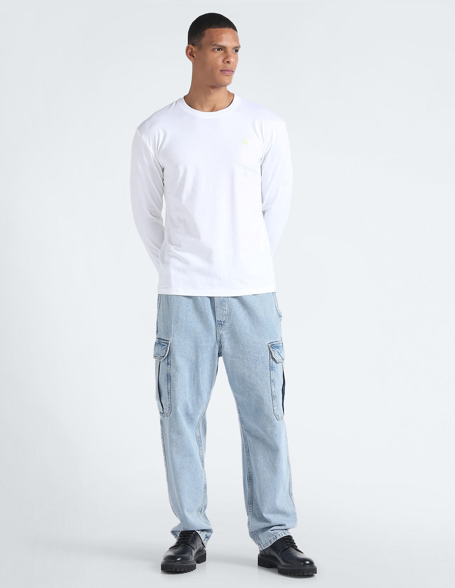 Buy Calvin Klein Jeans Institutional Graphic Long Sleeve T