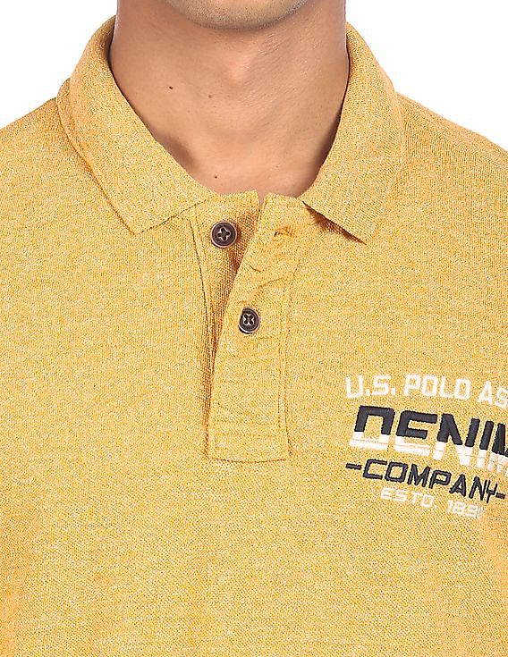 U.S. Polo Assn. Denim Co. Short Sleeve Heathered Polo Shirt