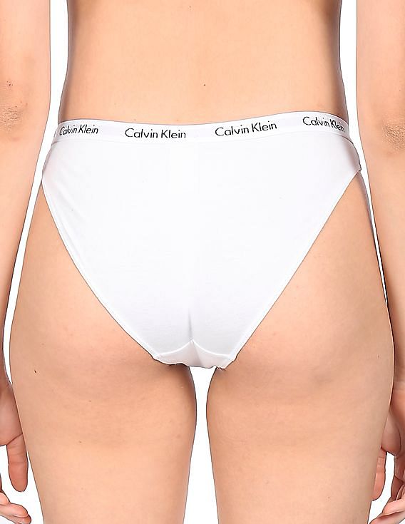 Buy Calvin Klein Underwear Women White Mid Rise Solid Bikini Panty