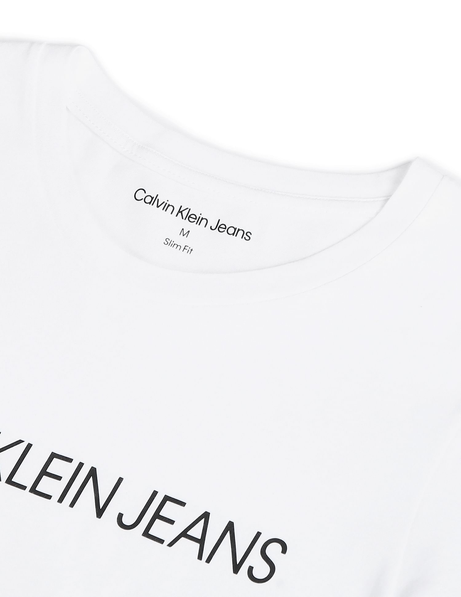 Calvin Klein Jeans Women Assorted Pure Cotton Slim Fit T-Shirt - Pack Of 2