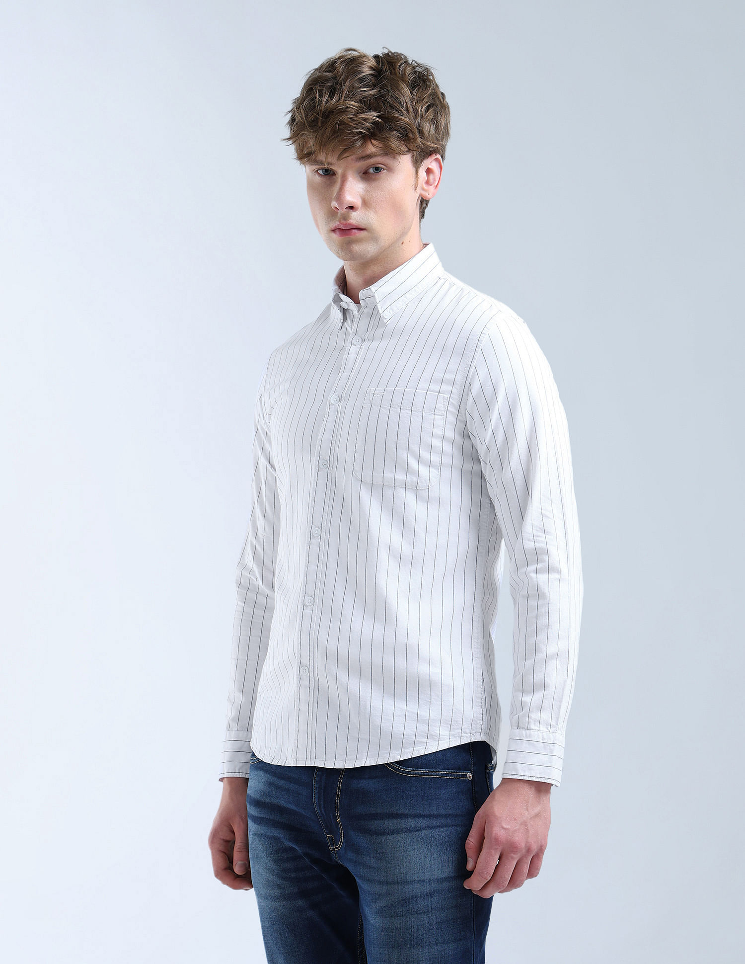 Flying Machine Pure Cotton Oxford Original Shirt