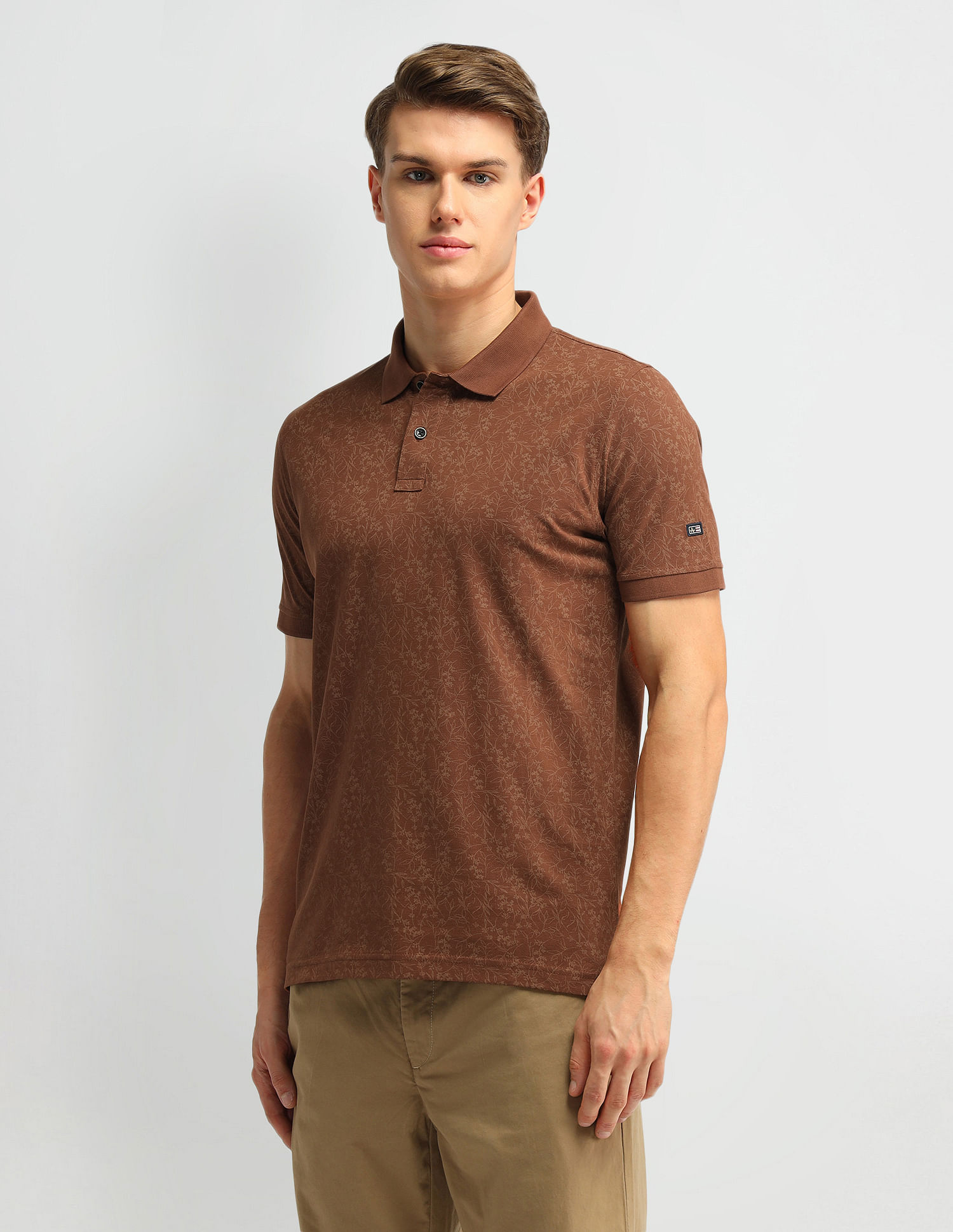 Arrow Sport Floral Printed Regular Fit T-Shirt