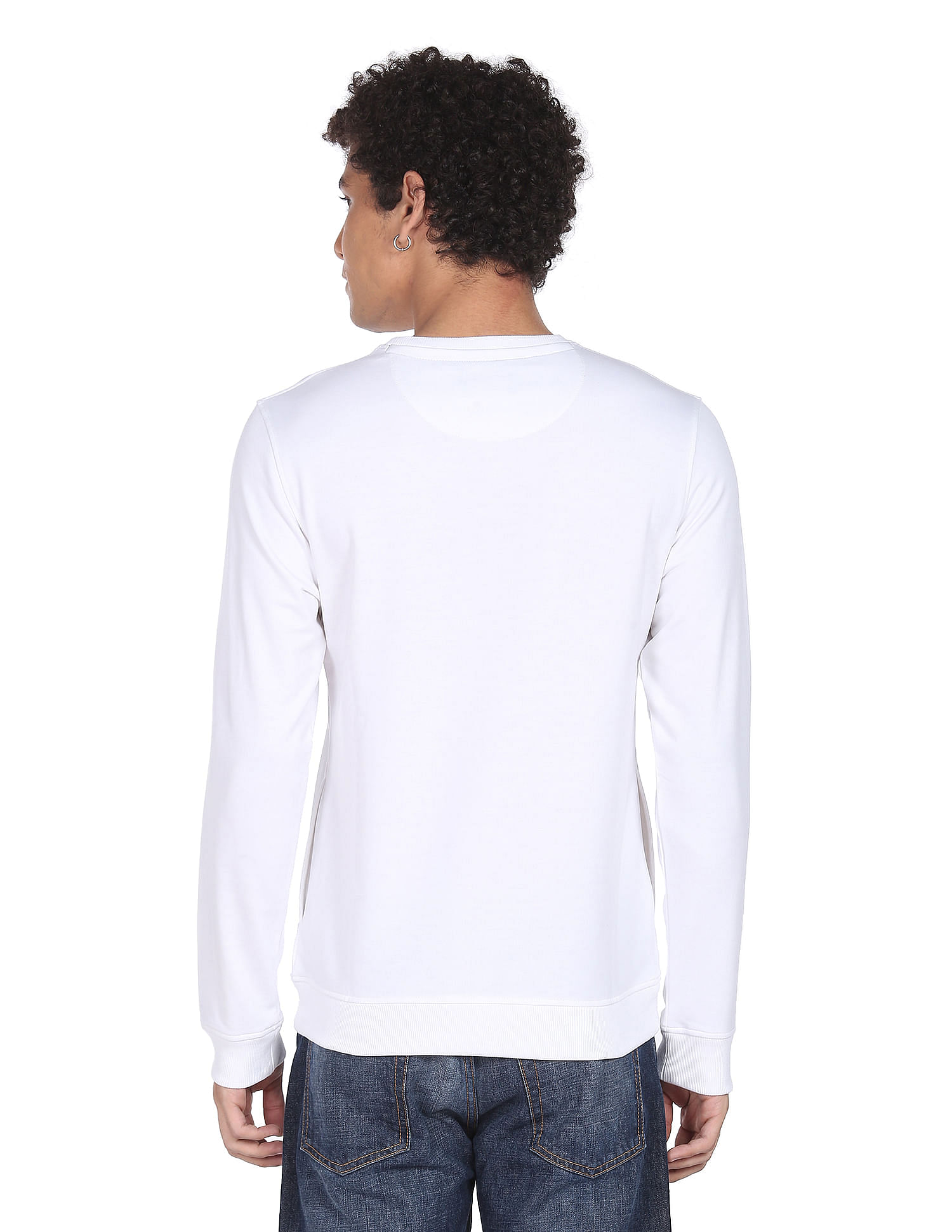 Flying Machine Crew Neck Brand Print Sweatshirt