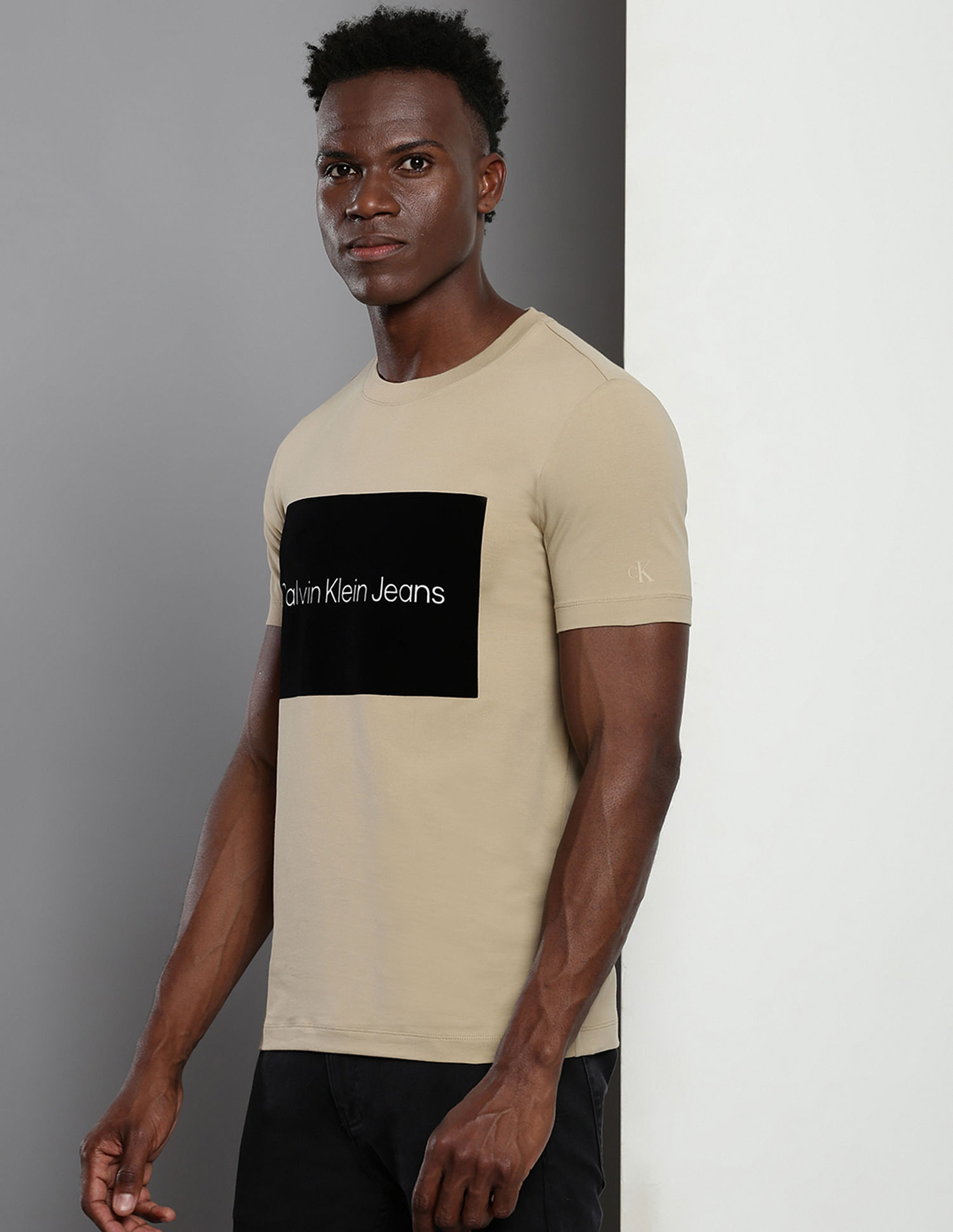 Calvin Klein Institutional Flock Print T-Shirt