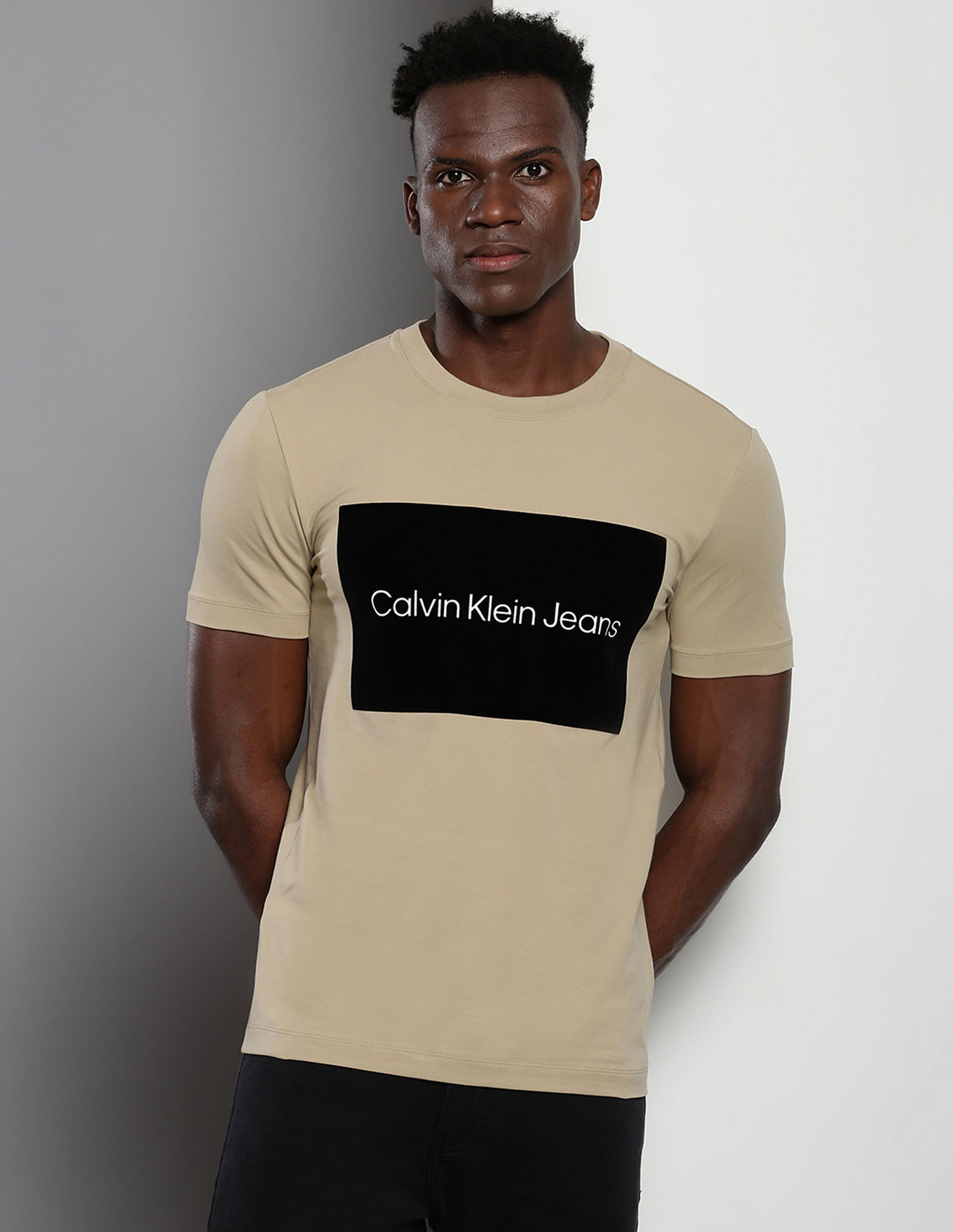 Calvin Klein Institutional Flock Print T-Shirt