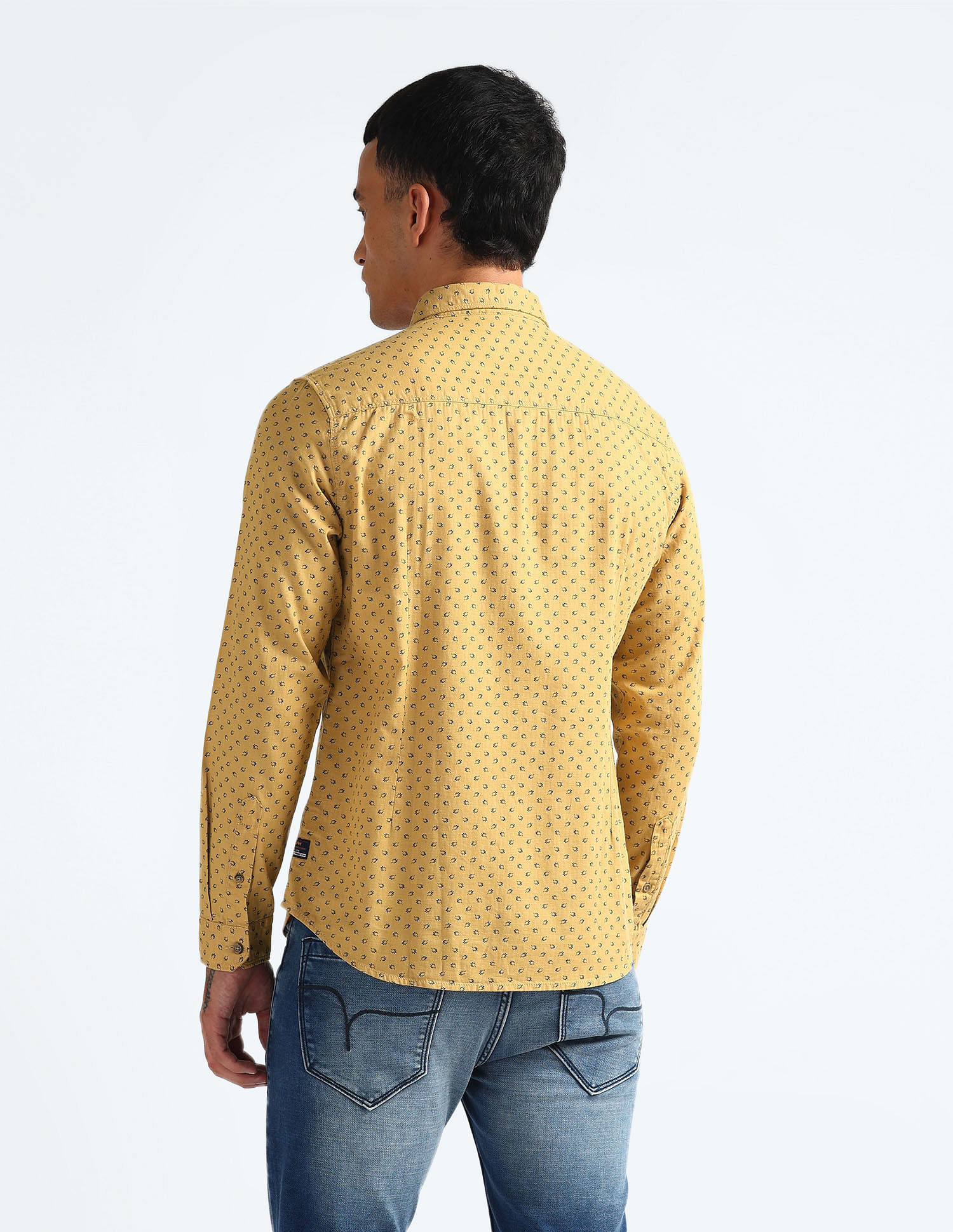 Flying Machine All-Over Print Pure Cotton Shirt