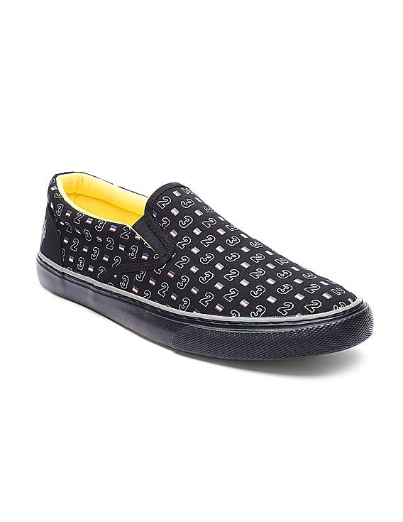 U.S. Polo Assn. Men Brand Print Canvas Ainsley Slip-On Shoes