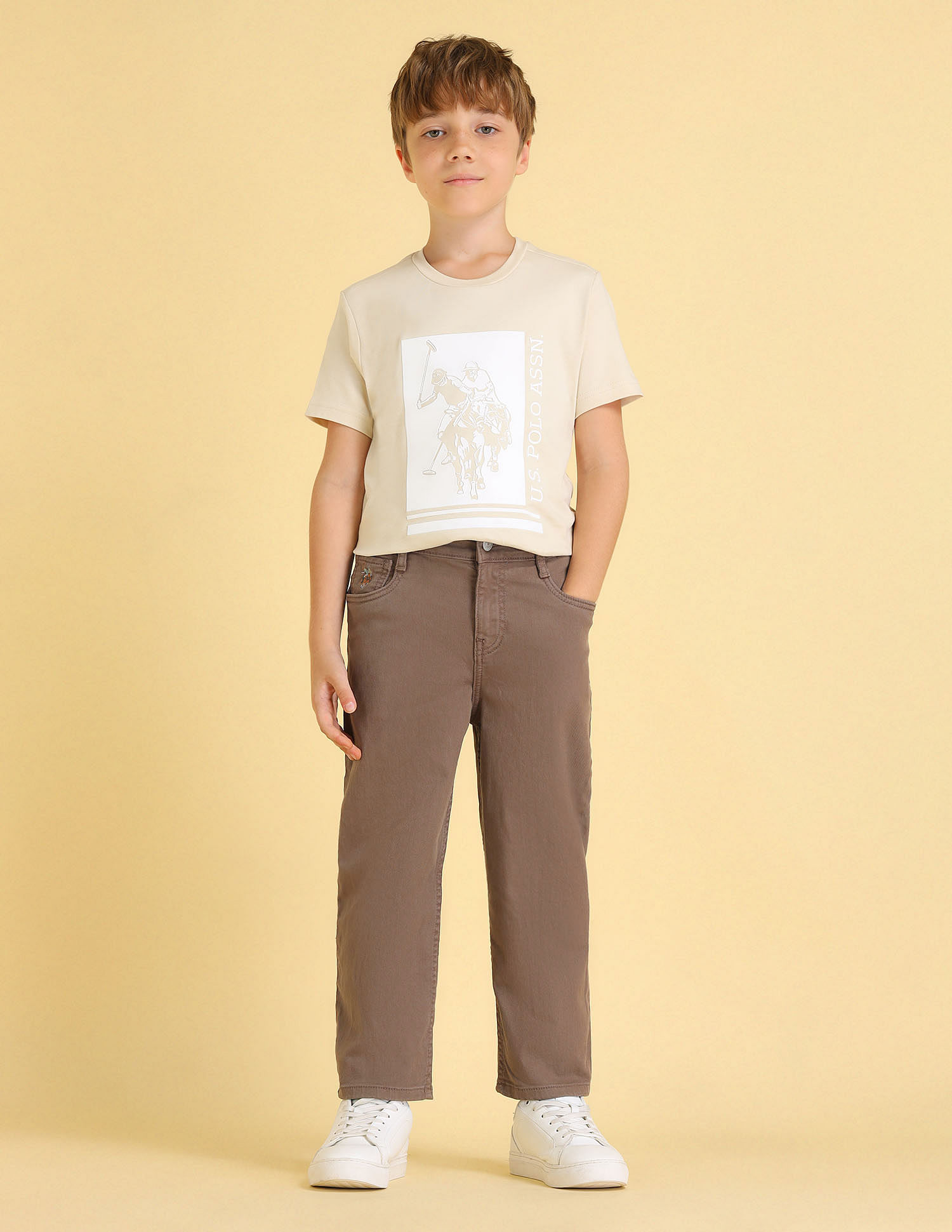 U.S. Polo Assn. Kids Boys Mid Rise Baggy Fit Jeans
