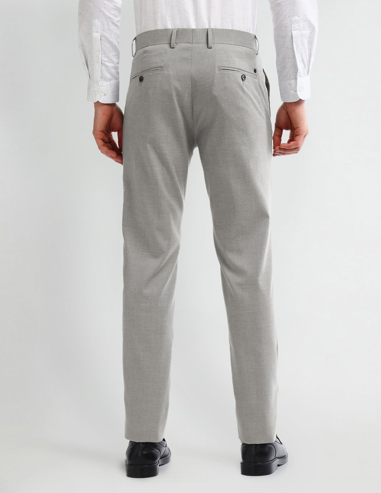Arrow Mid Rise Carson Tapered Fit Trousers