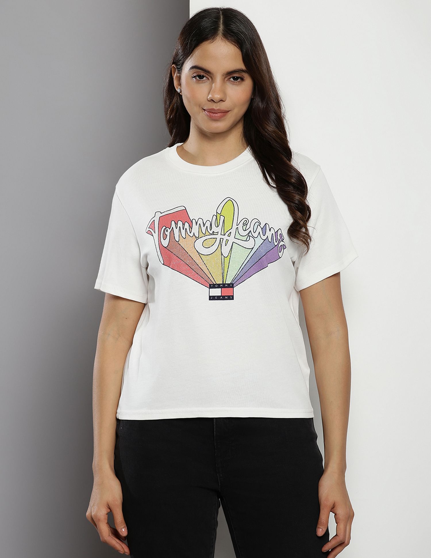 Tommy Hilfiger Transitional Cotton Rainbow Flag T-Shirt