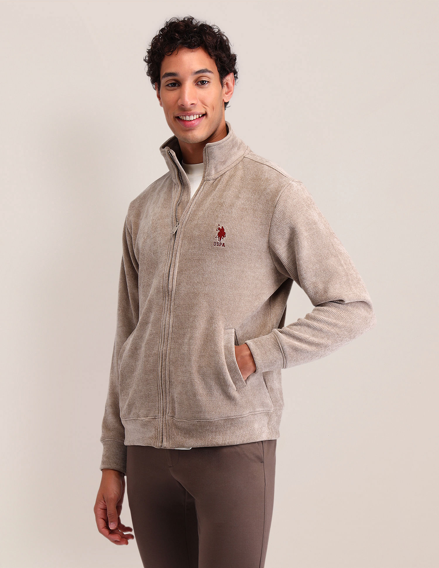 U.S. Polo Assn. Textured Regular Fit Sweatshirt