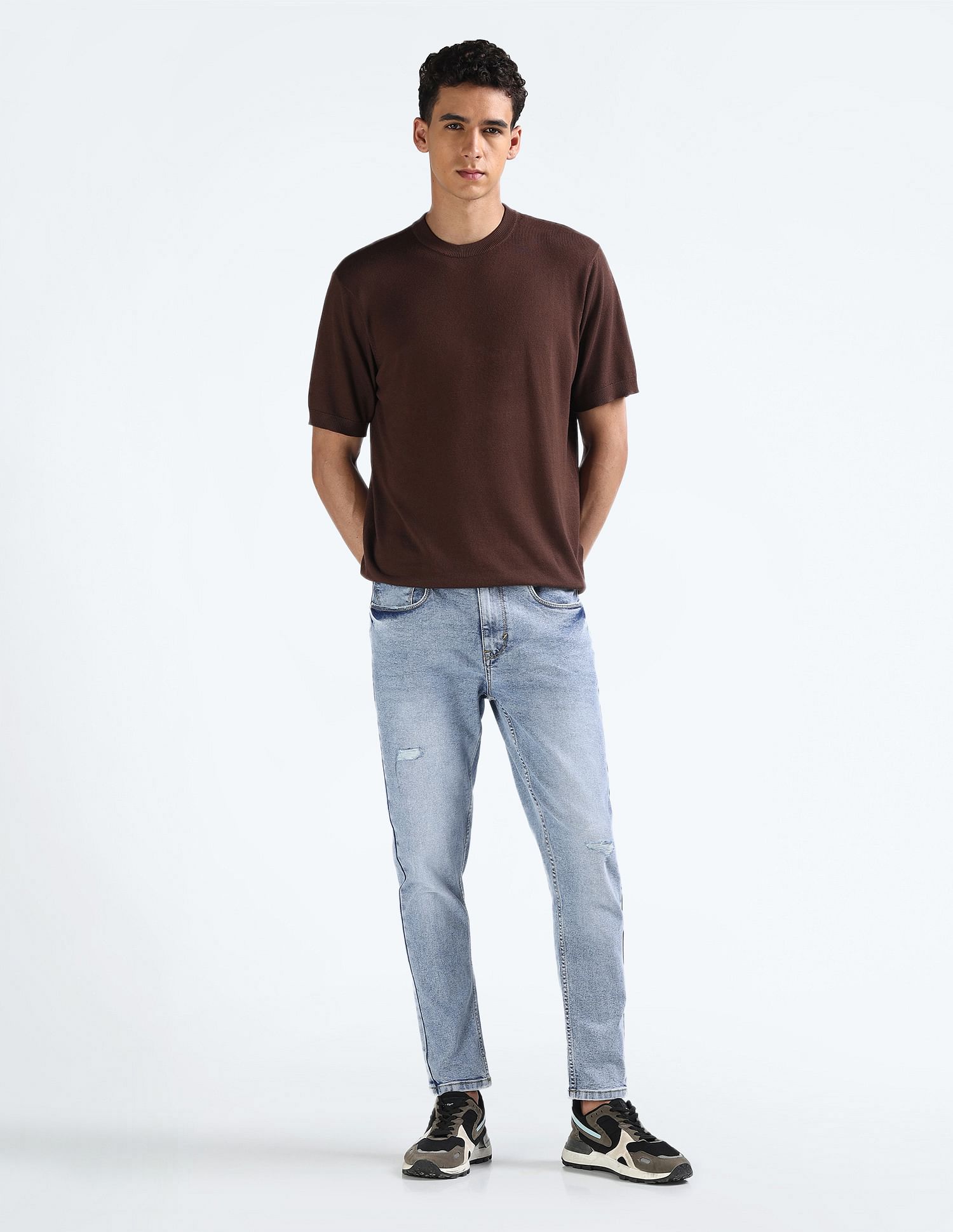 Flying Machine Mankle Tapered Fit Mid Rise Jeans