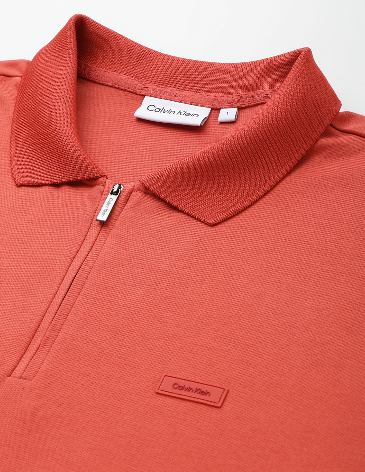 Buy Calvin Klein Smooth Cotton Zip Polo Shirt - NNNOW.com