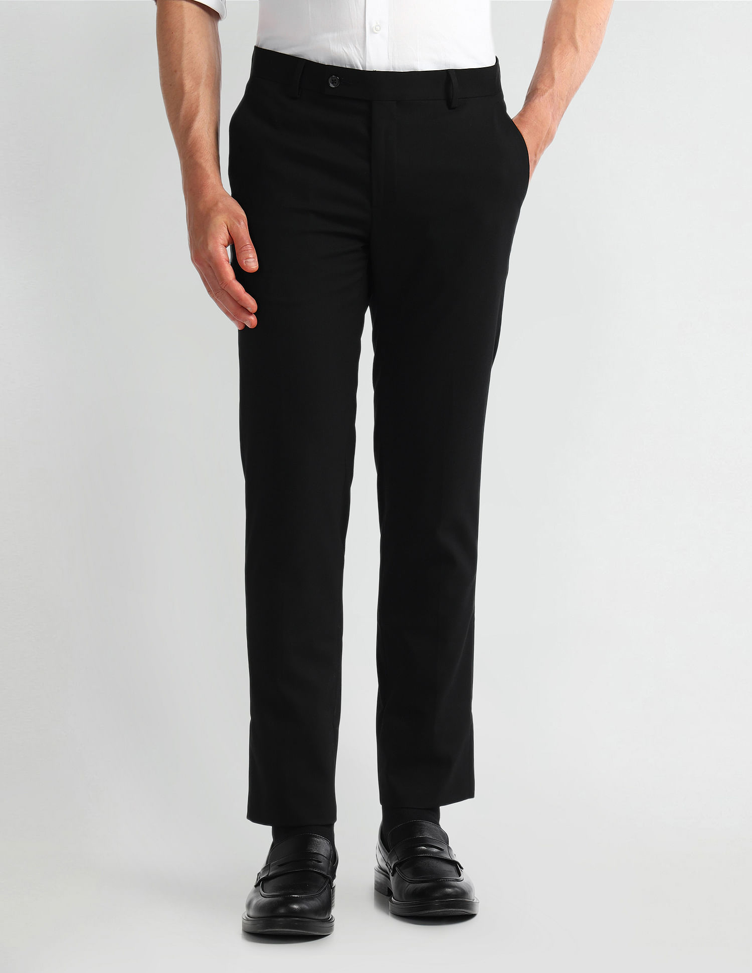 Arrow Mid Rise Tapered Fit Trousers