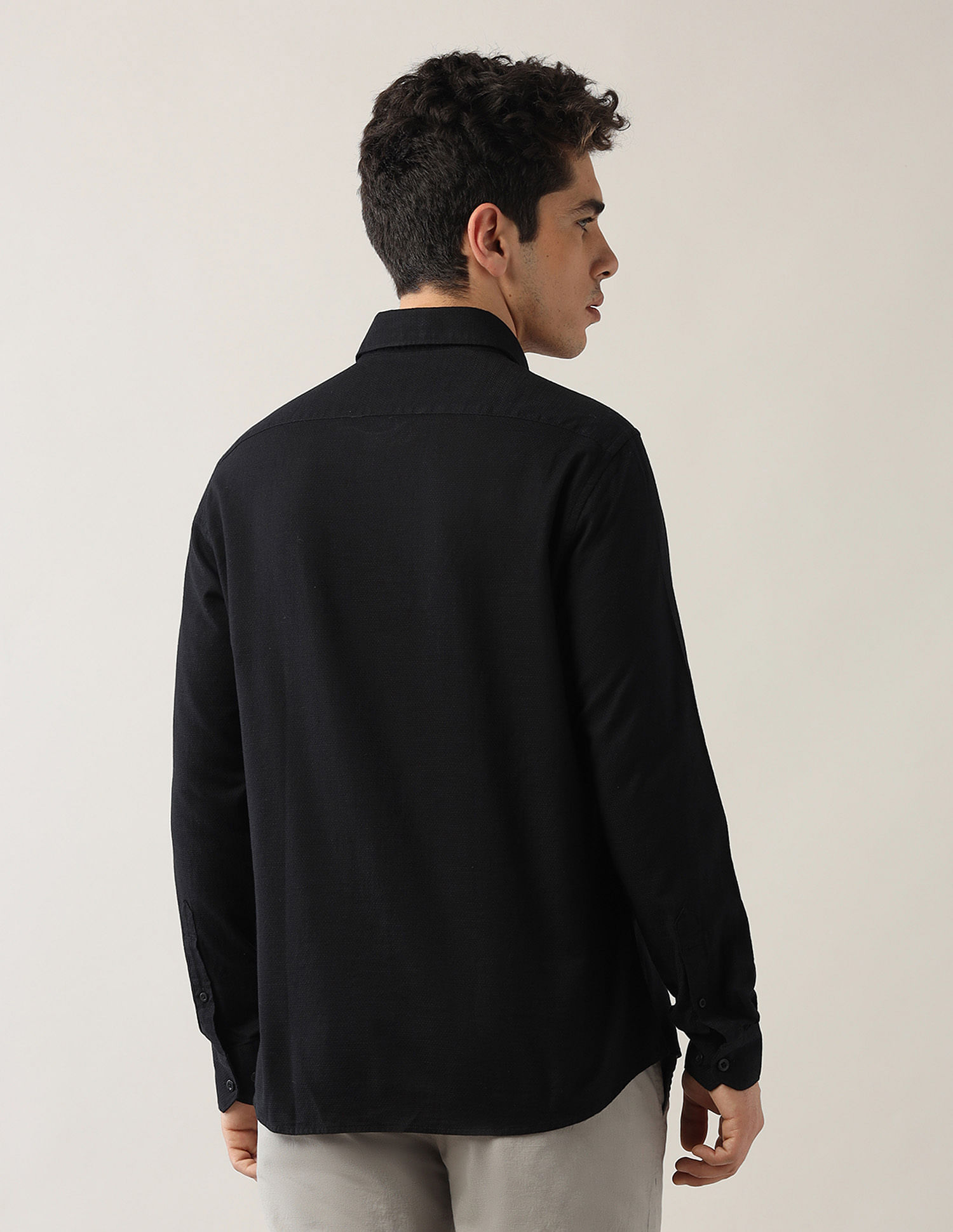 Arrow Sport Textured Pure Cotton Shirt
