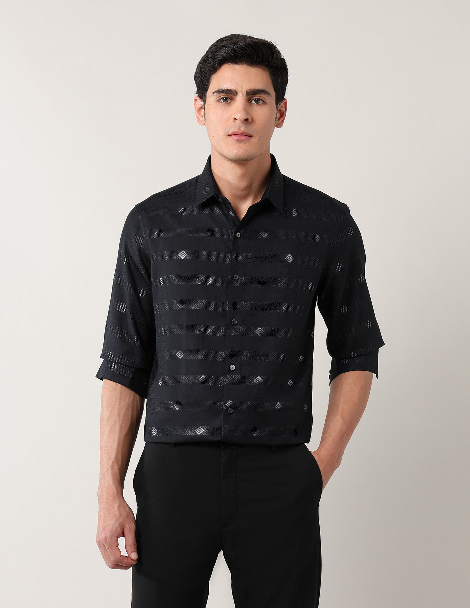 Arrow Newyork Manhattan Slim Fit Pure Cotton Shirt
