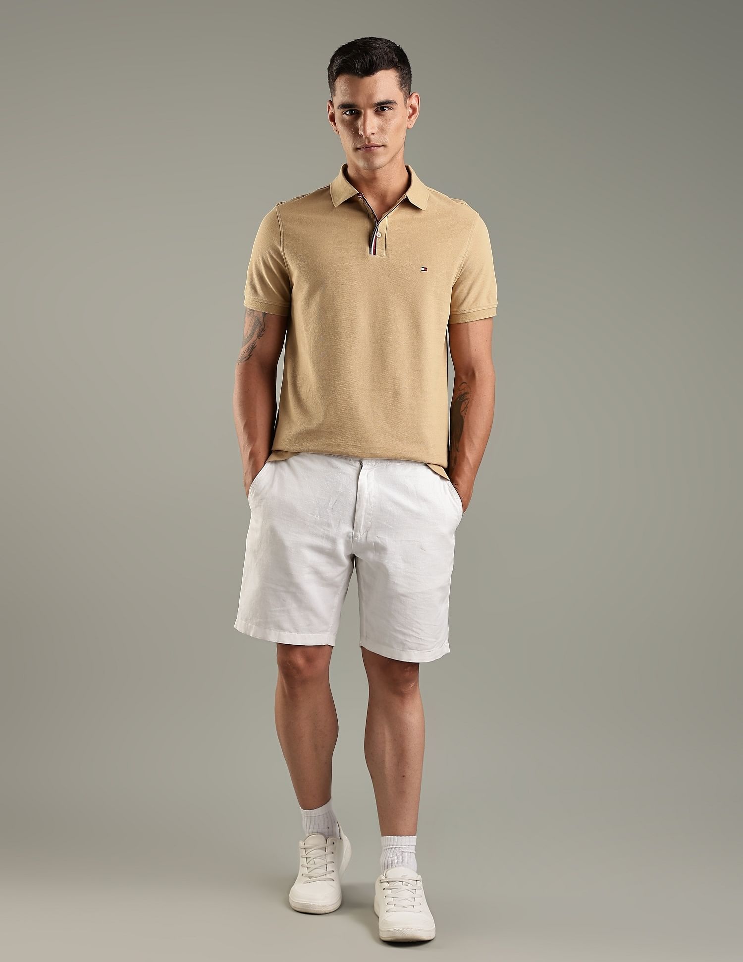 Tommy Hilfiger Solid Regular-Fit Cotton Polo Shirt