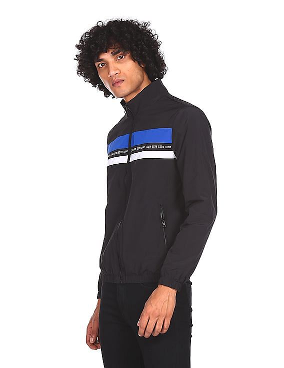 U.S. Polo Assn. Denim Co. High Neck Striped Jacket