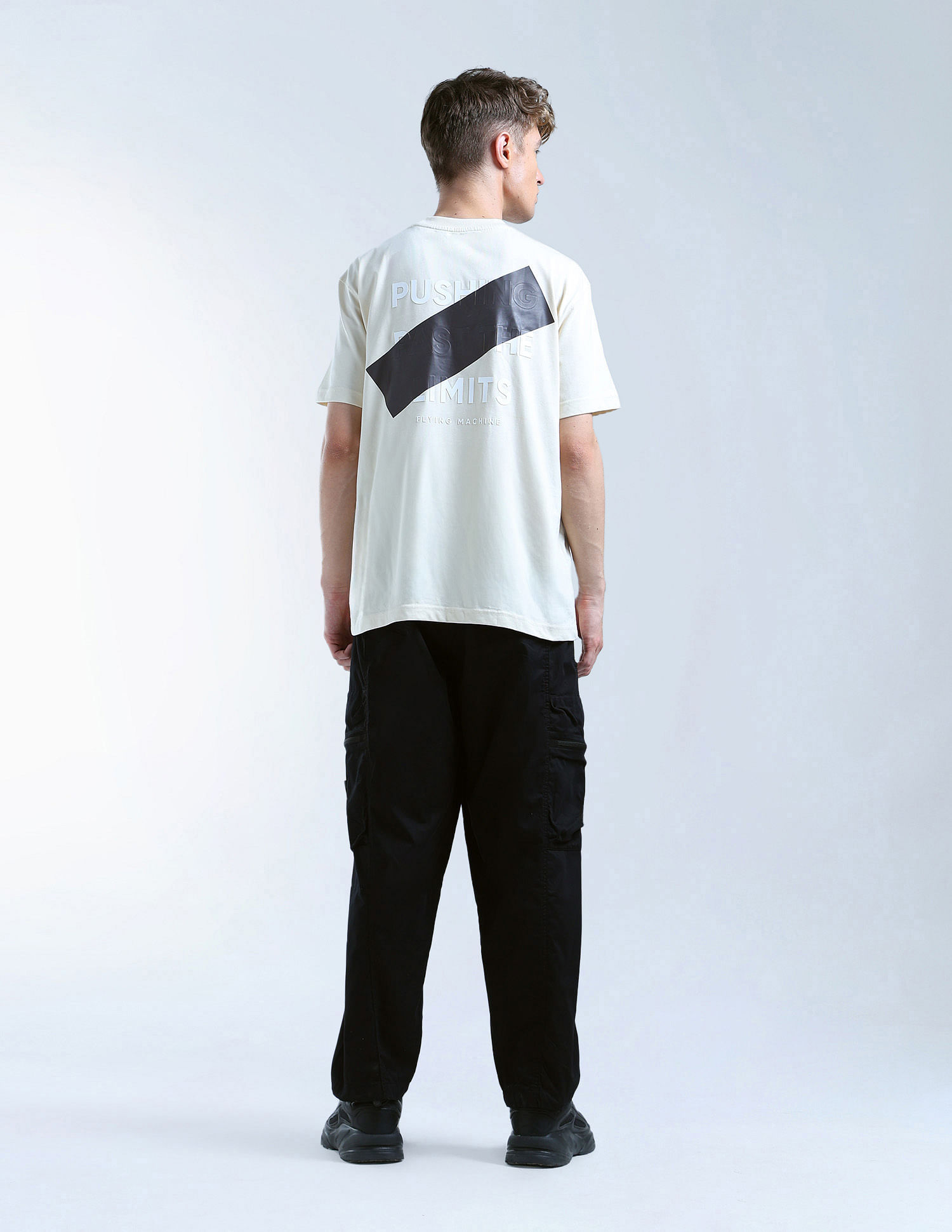 Flying Machine Mid Rise Twill Loose Fit Cargos