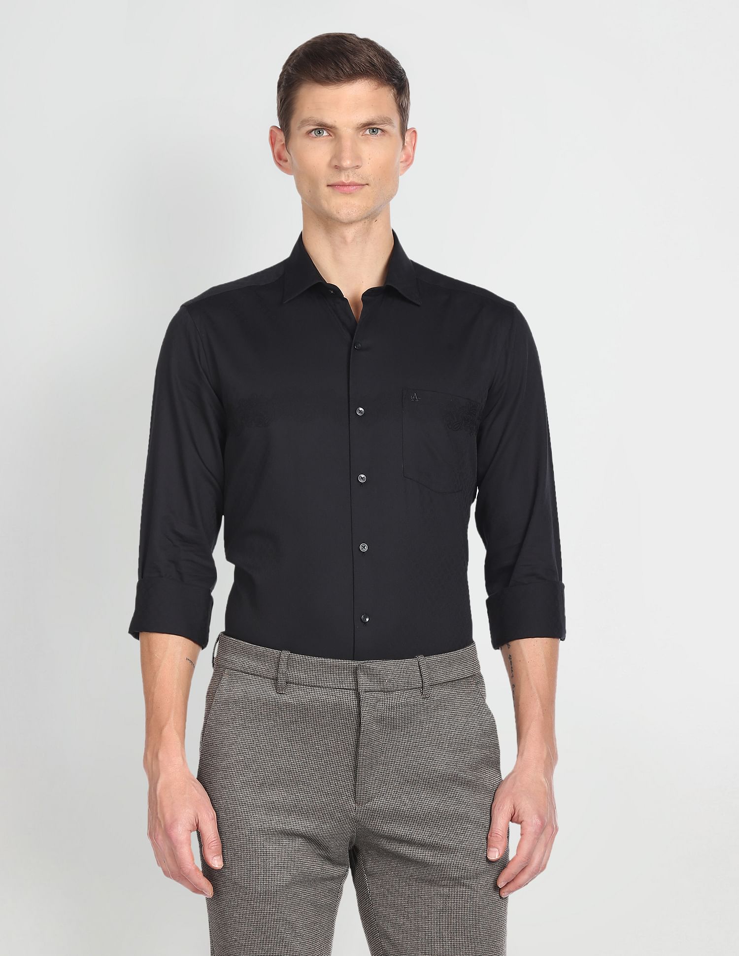 Arrow Self Design Dobby Formal Shirt