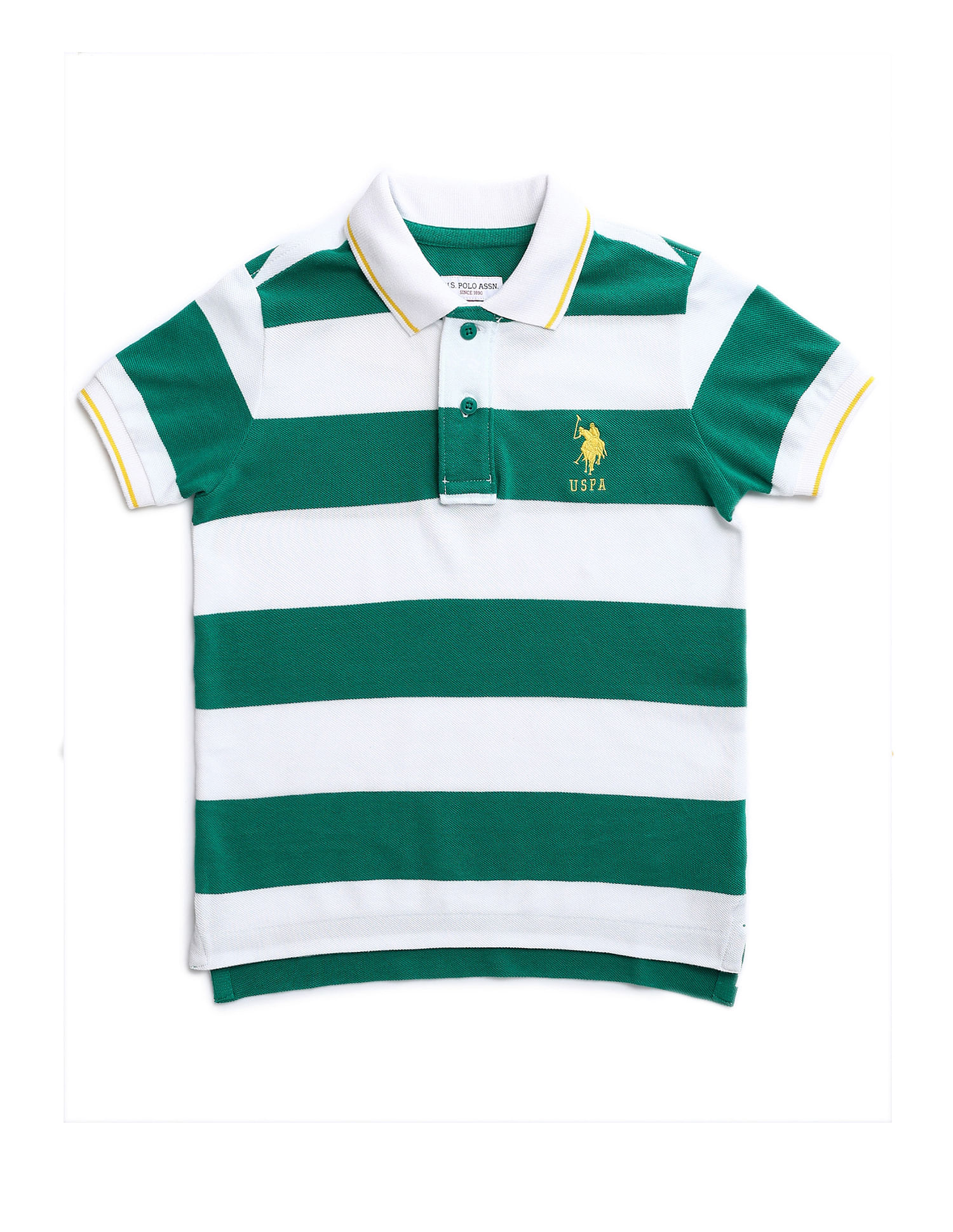 U.S. Polo Assn. Kids Boys Vertical Striped Regular Polo Shirt