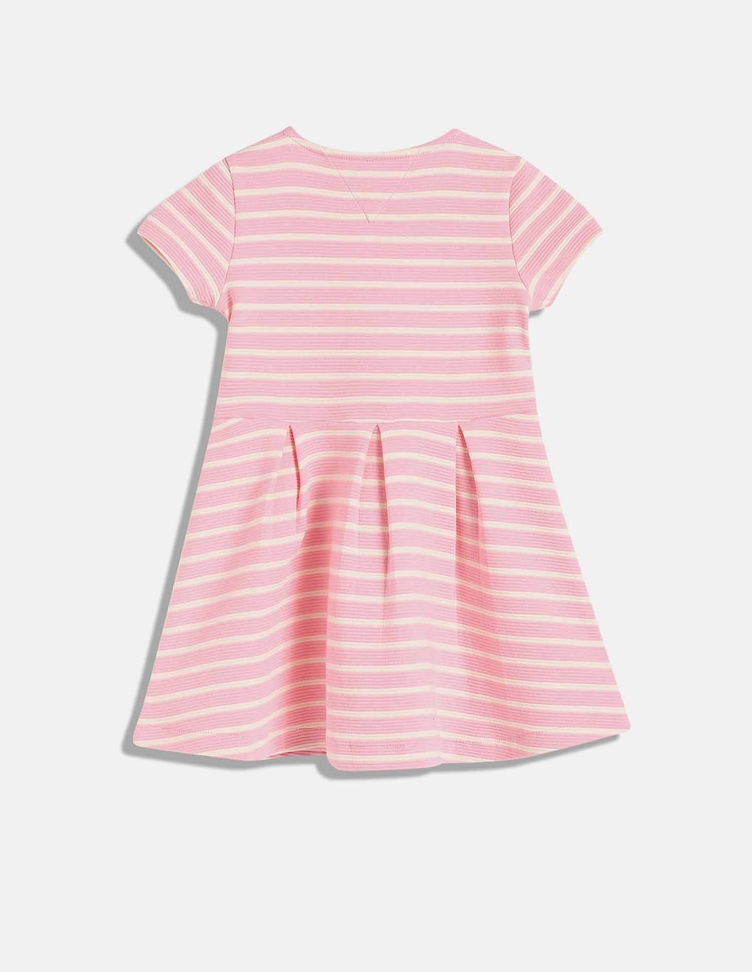 Tommy Hilfiger Kids Girls Striped Slim-Fit Cotton Dress