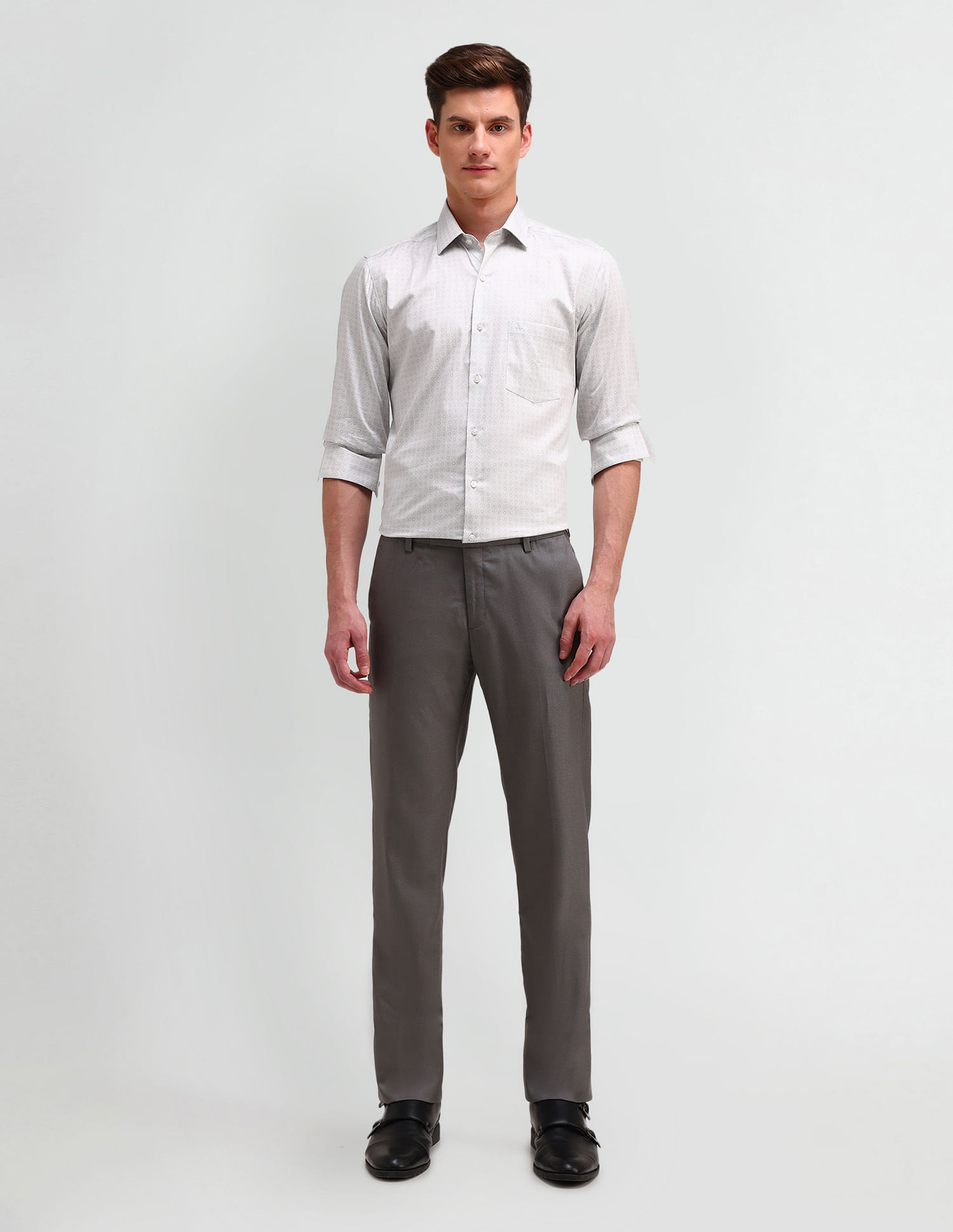 Arrow Slim Fit All-Over Pattern Shirt