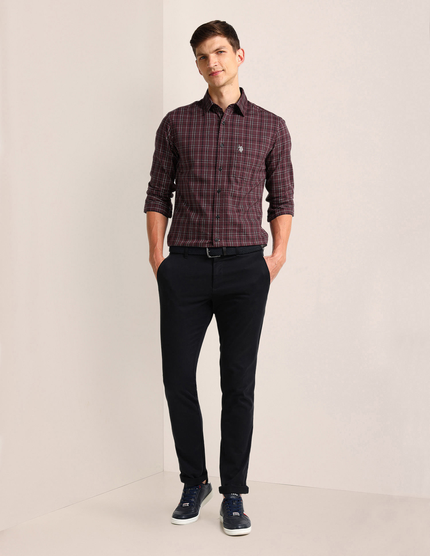 U.S. Polo Assn. Denim Co. Regular Fit Tartan Checked Shirt