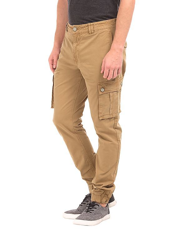 Flying Machine Casual Wear Solid Men Trousers | KNOCKOUT | Brown | 94900