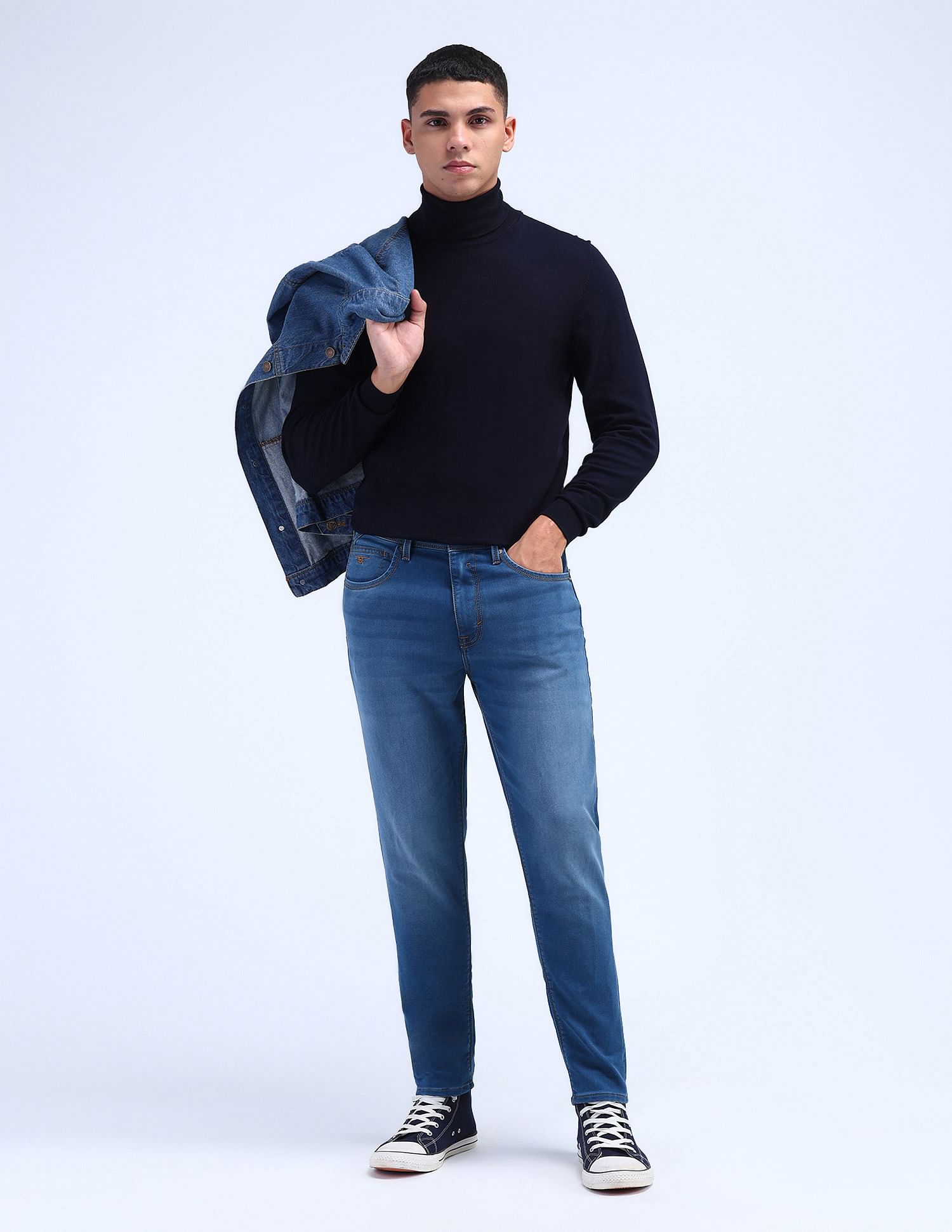 Flying Machine Mankle Relaxed Tapered Stone Wash Jeans