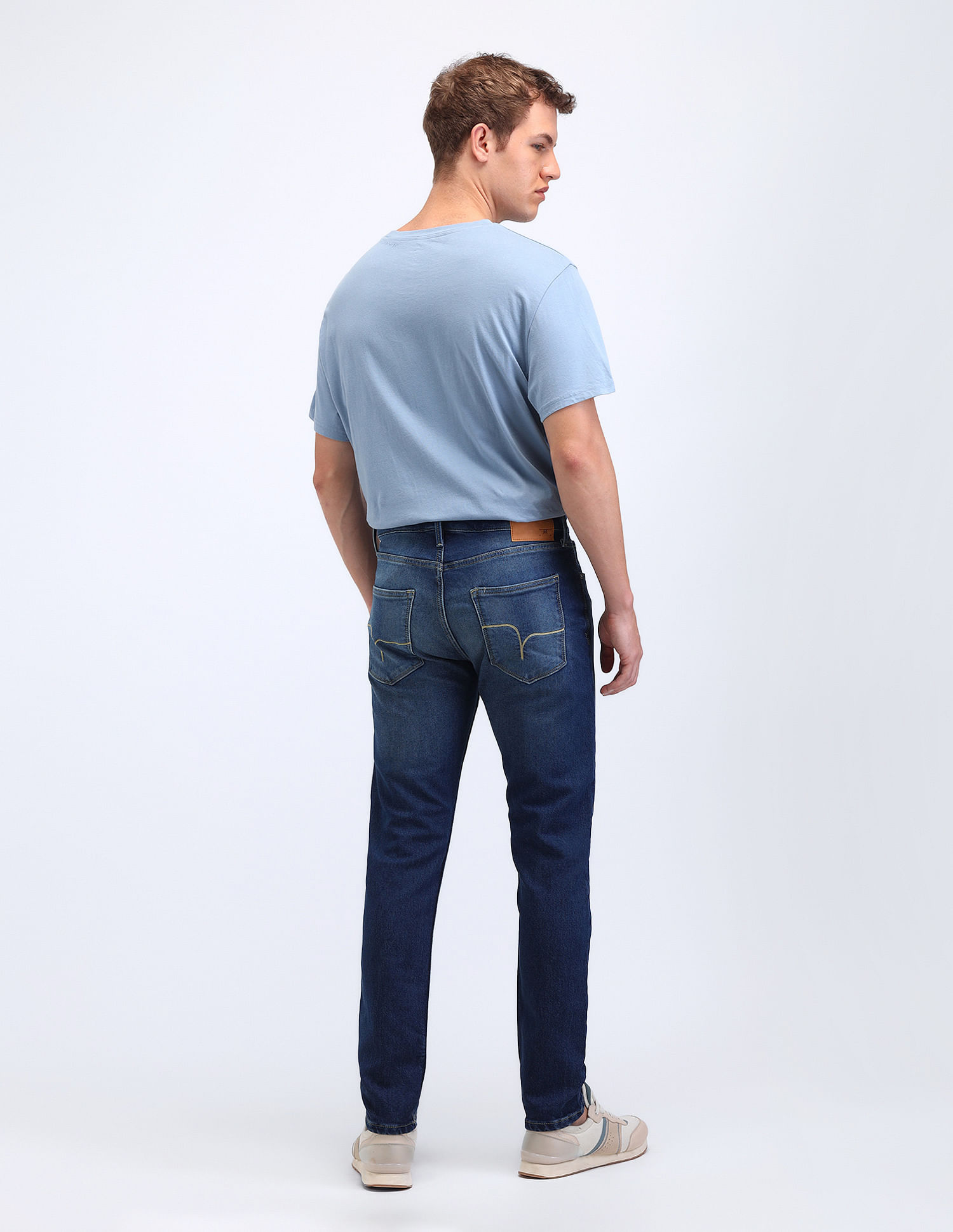 Flying Machine Slash Slim Tapered Fit Blue Jeans