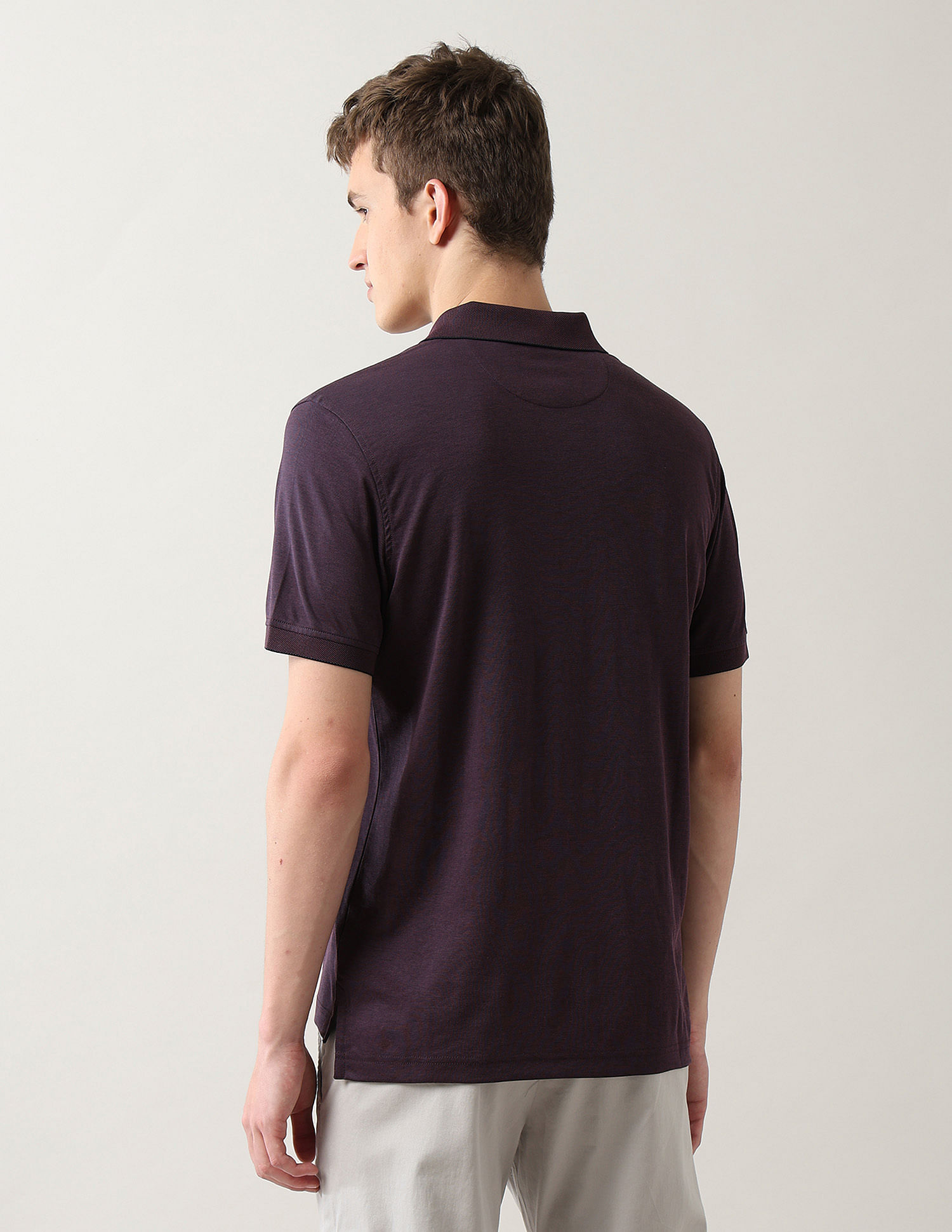 Arrow Textured Regular Fit Polo Shirt