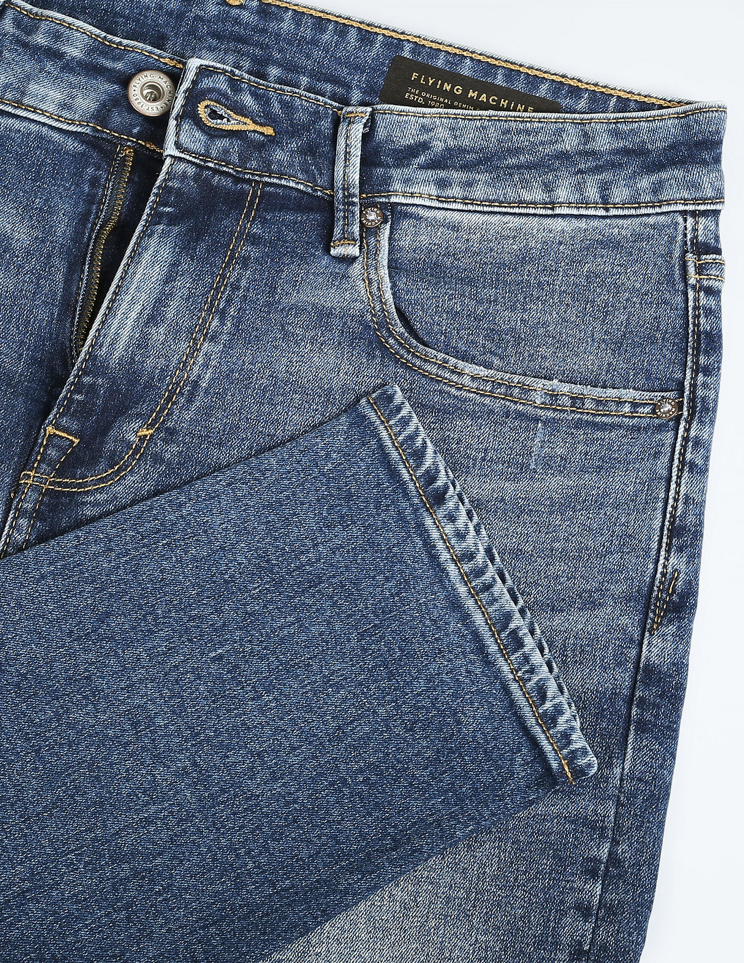 Flying Machine Slim Tapered Fit Stone Wash Jeans