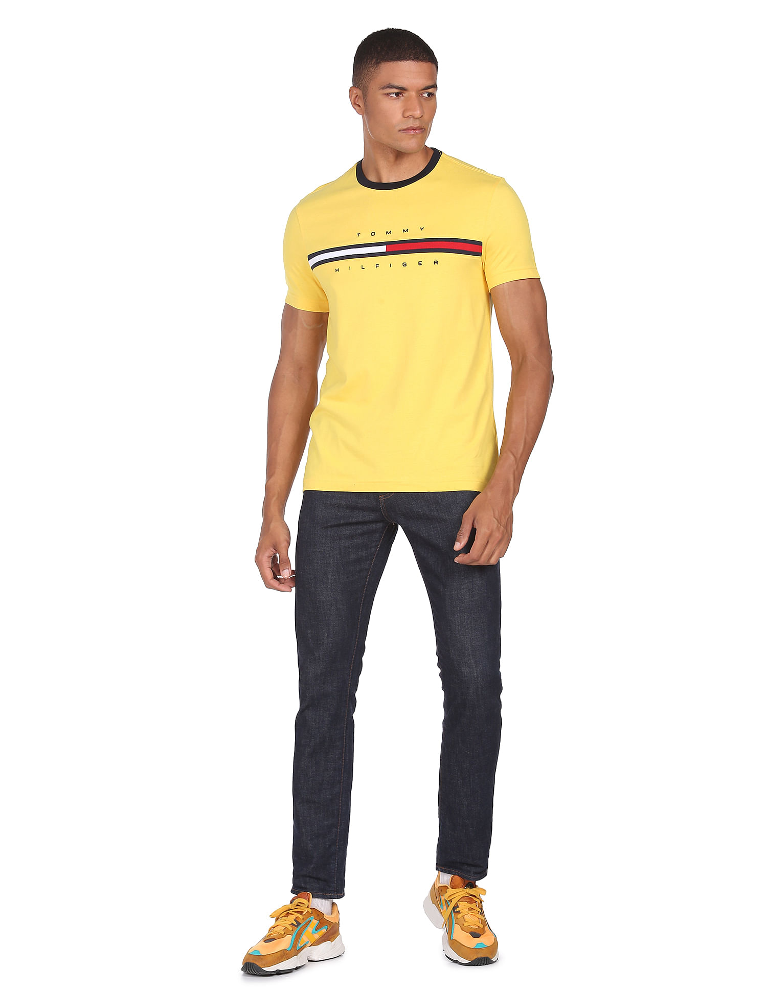 yellow tommy jeans shirt