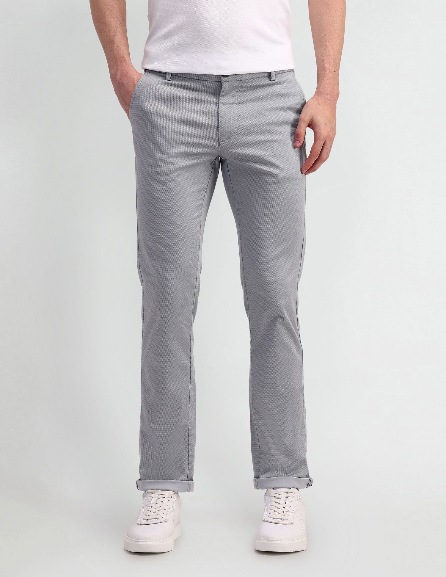 Arrow Sports Slim Fit Inner Web Detailed Trousers