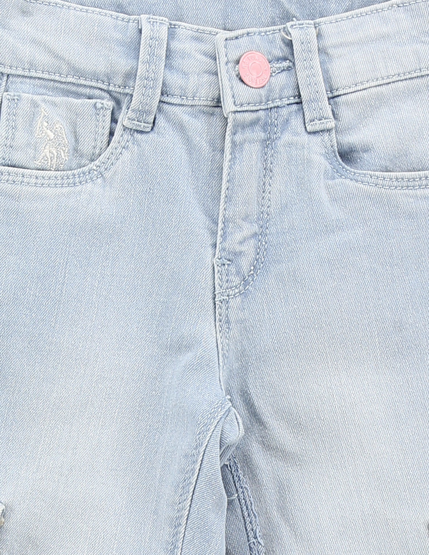 U.S. Polo Assn. Kids Girls Mid Rise Cargo Jeans
