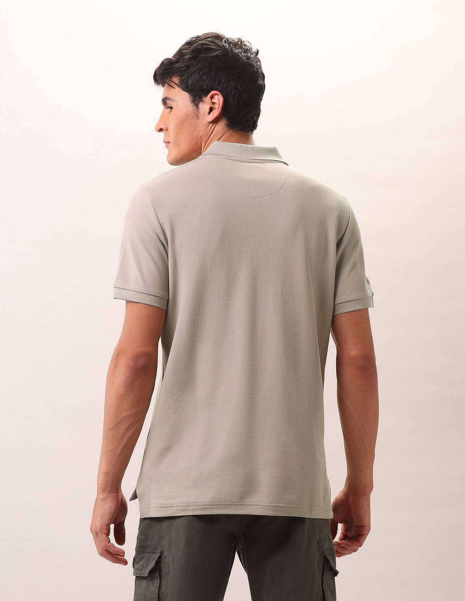U.S. Polo Assn. Denim Co. Brand Embossed Pure Cotton Polo Shirt