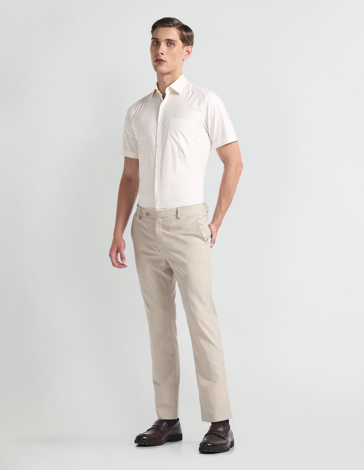 Arrow Slim Fit Smart Flex Trousers