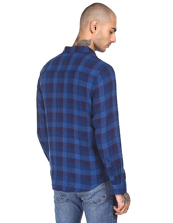 Flying Machine Button-Down Collar Check Shirt