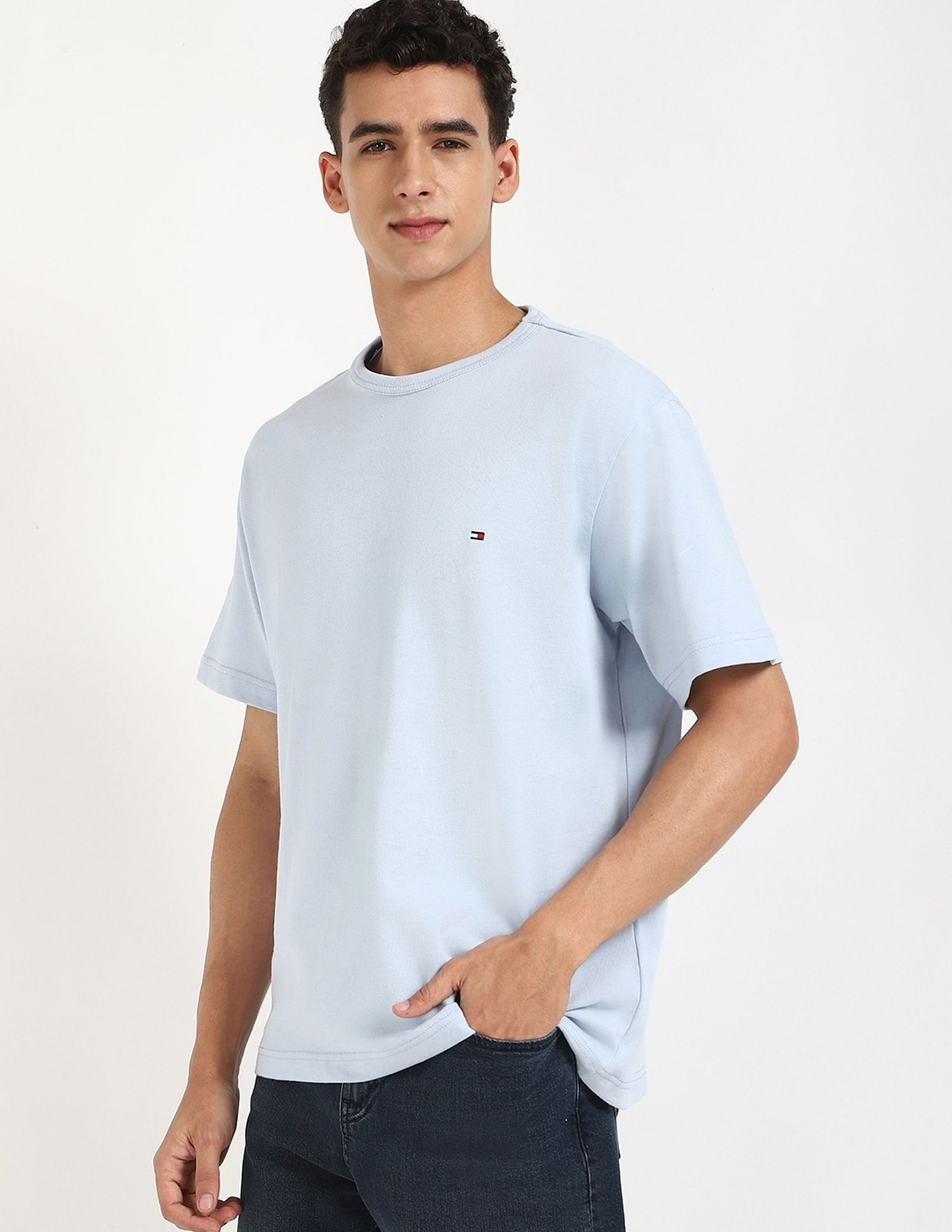 Tommy Hilfiger Solid Relaxed-Fit Cotton T-Shirt