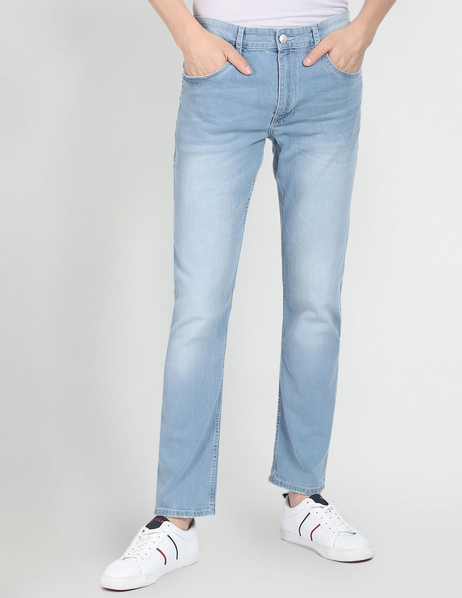 Buy AD by Arvind Skinny Fit Stone Wash Stretch Jeans - NNNOW.com
